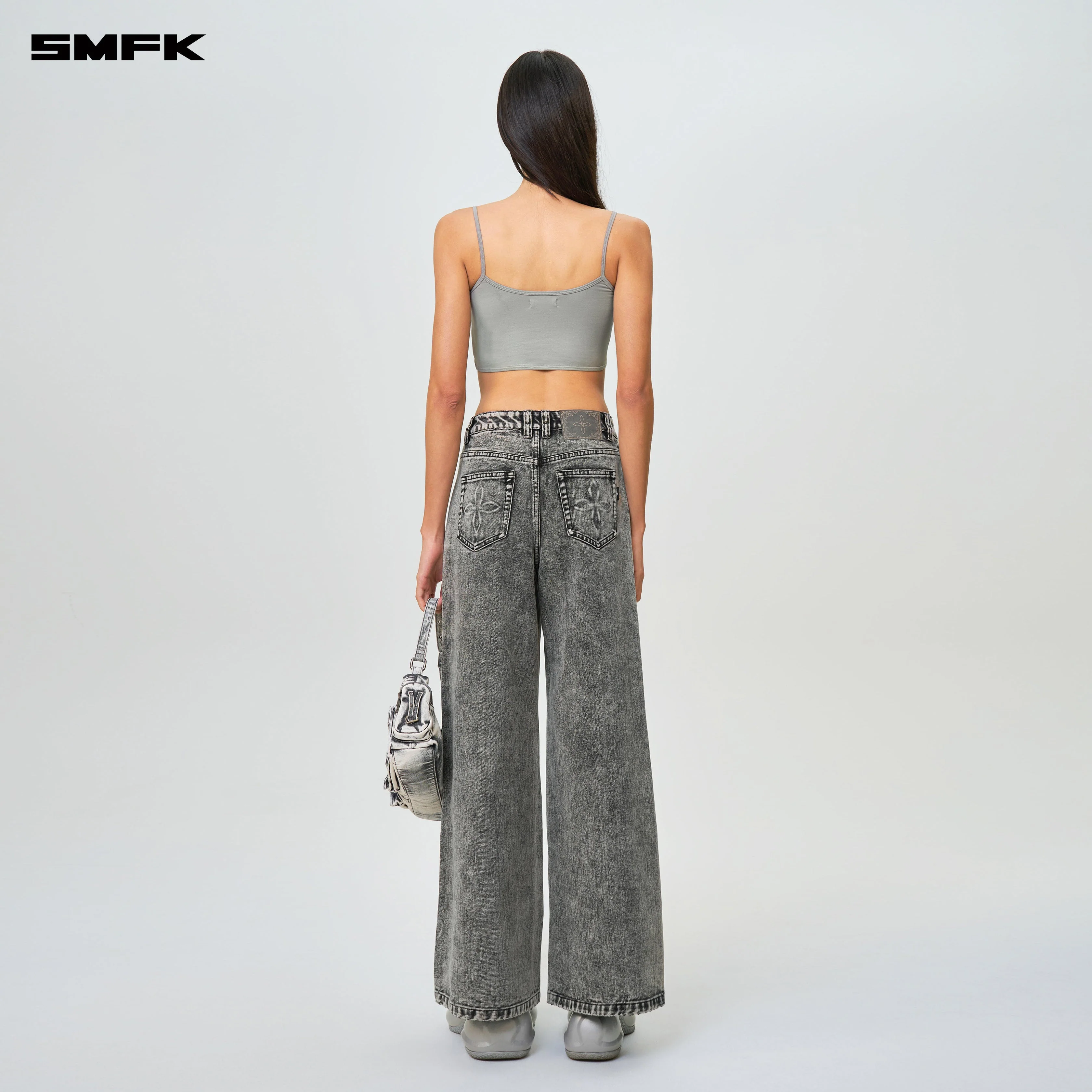 Compass Wild Classic Wide-Leg Jeans Dust Gray - Image 3