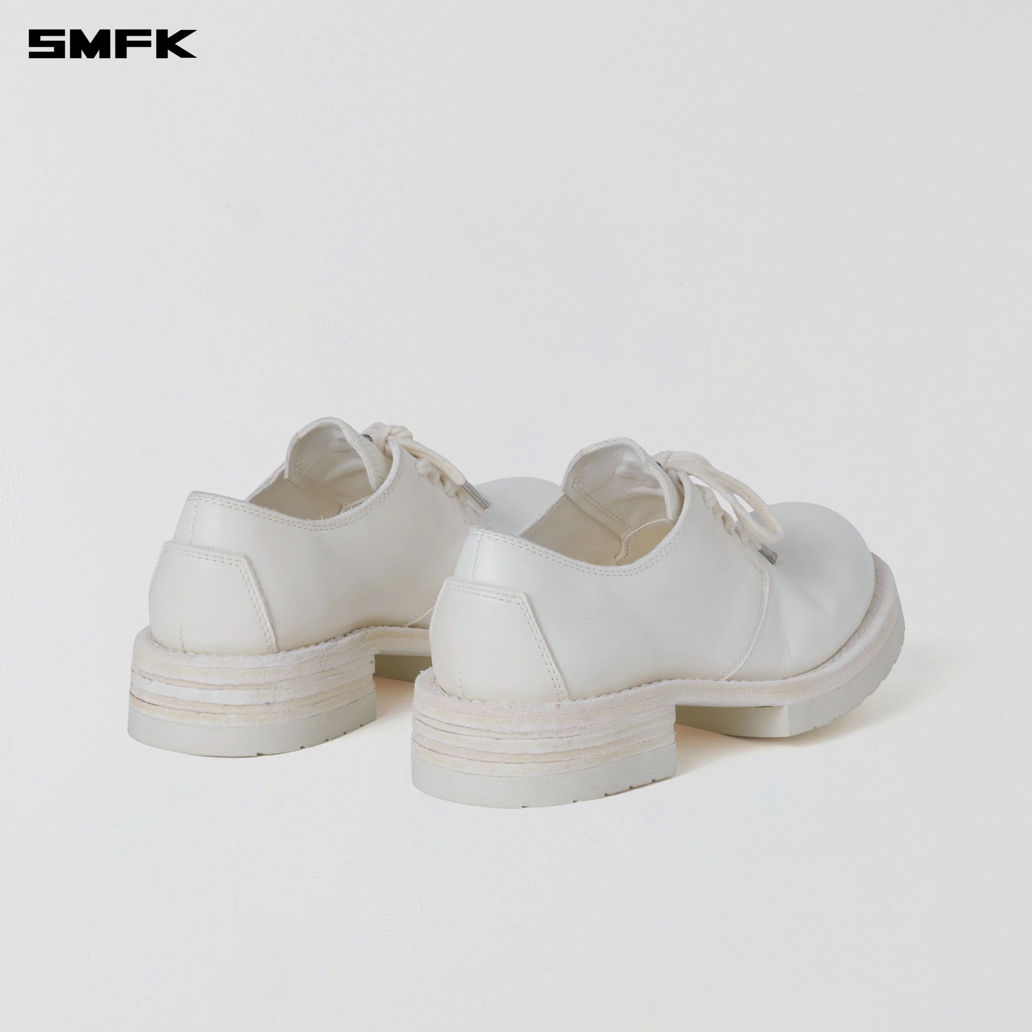 COMPASS WILD HANDMADE LEATHER DERBY(Goodyear) SNOW WHITE - Image 6