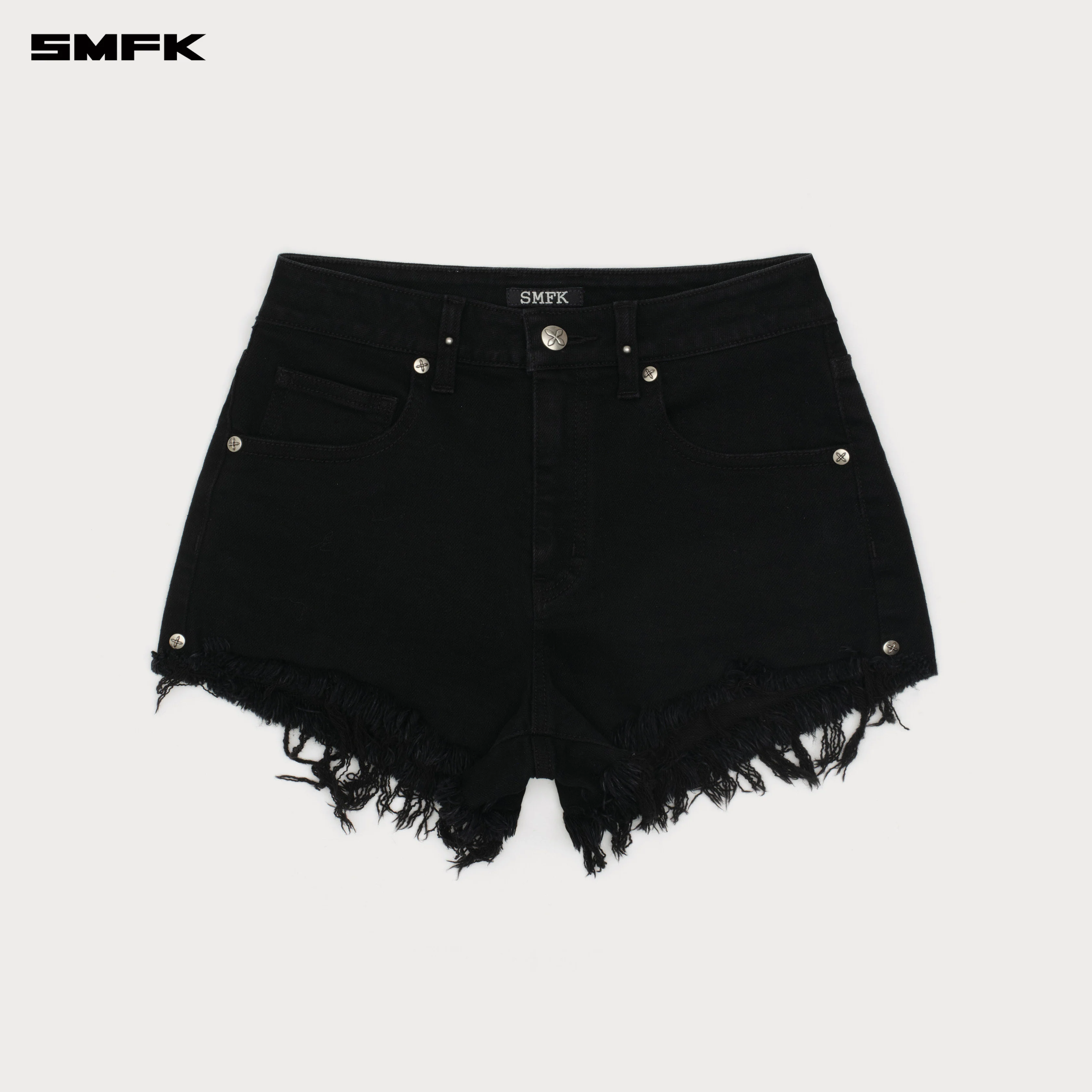 Compass Wild Road Denim Shorts (Elastic) Wild Black - Image 8