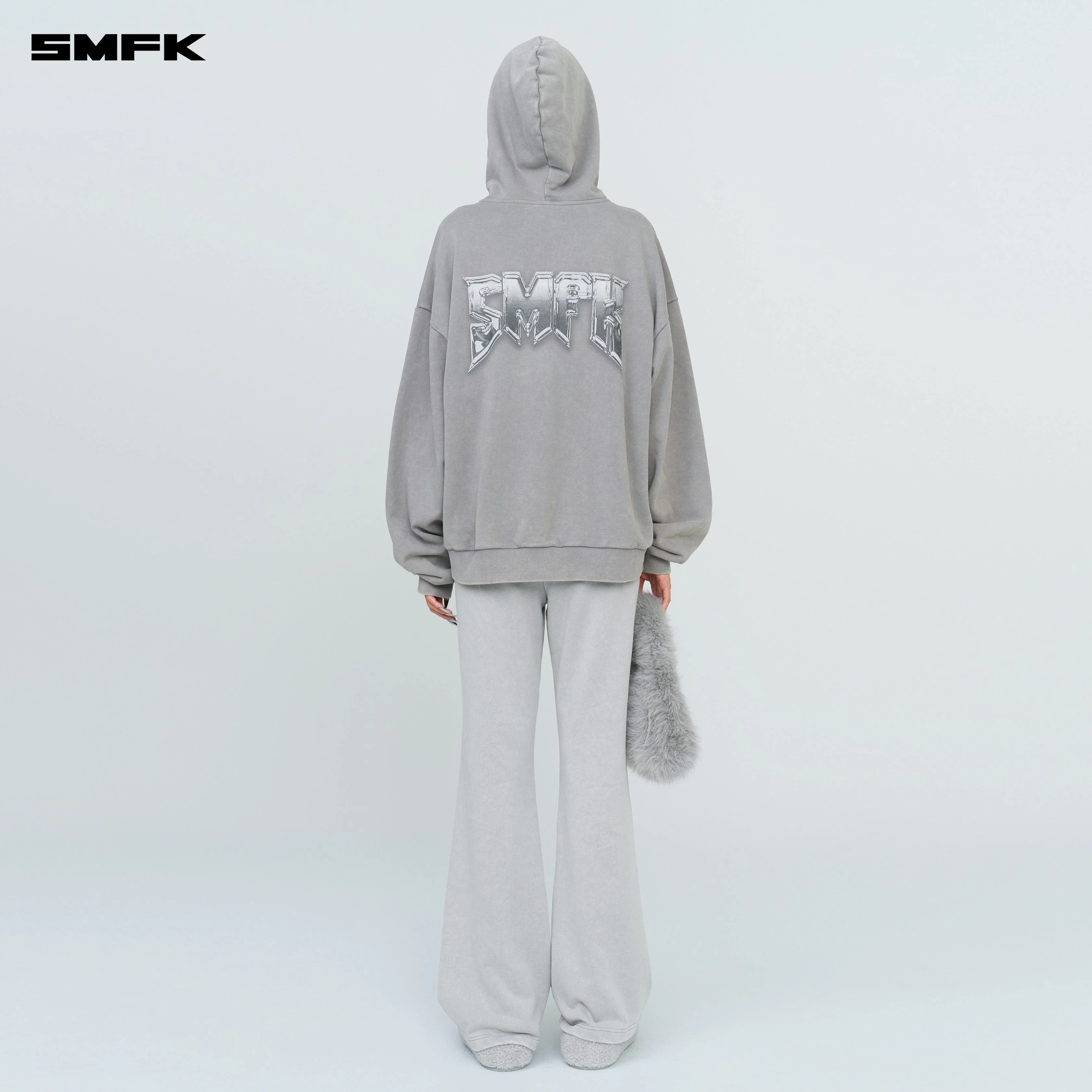 FUTURE Classic Flared Sweatpants In Gray - Image 3