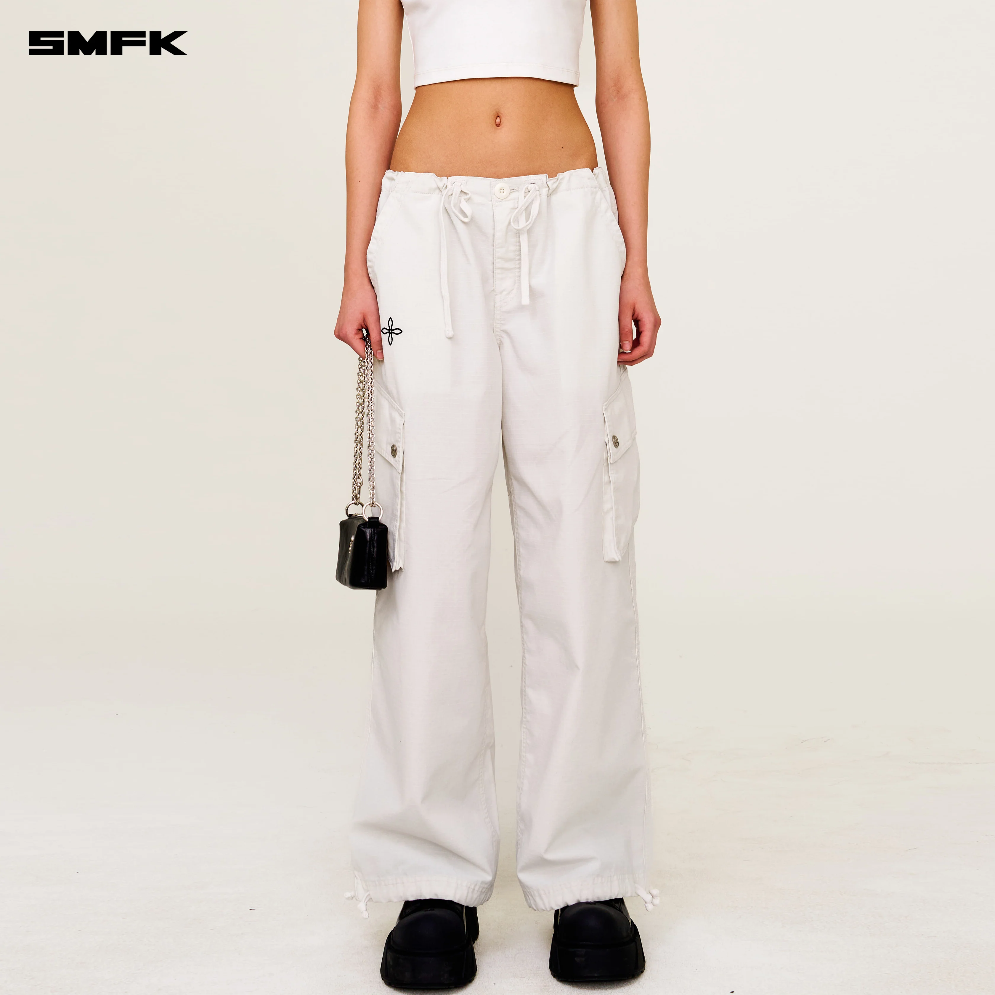 Future Mirage Classic Parachute Pants Snowy Mountain White - Image 5