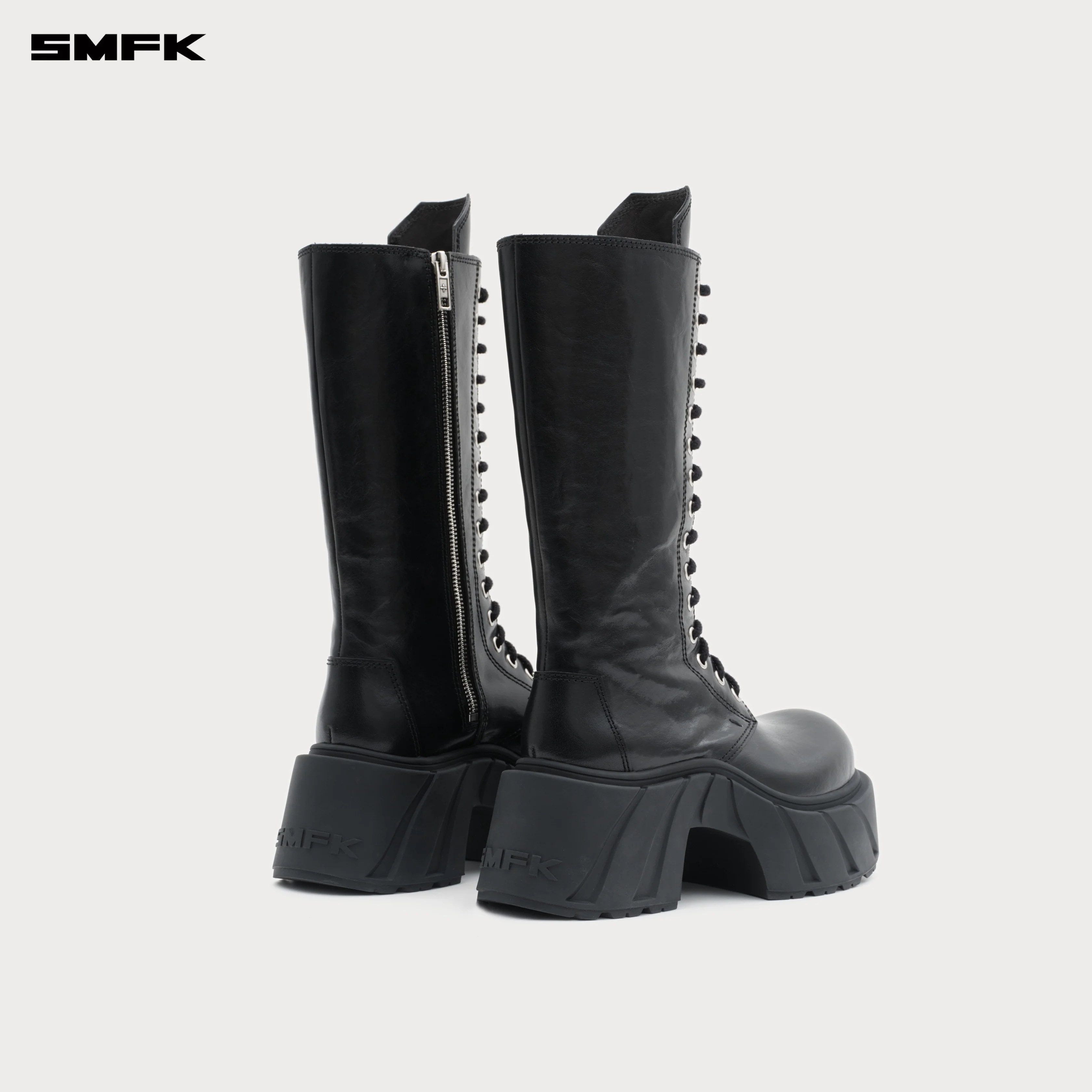 Future Mirage Leather High Rider Boots Wild Black - Image 6