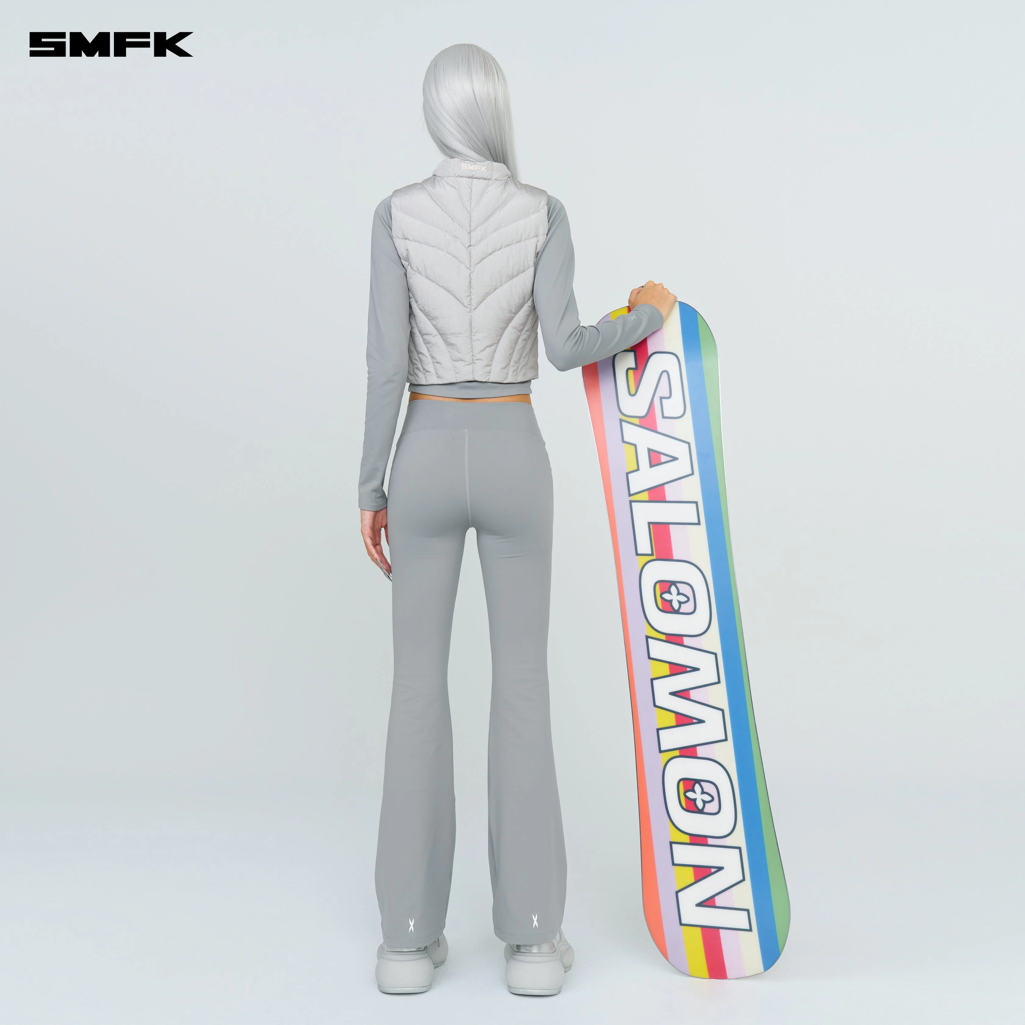 Future Storm Puff Vest Jacket Gray - Image 3