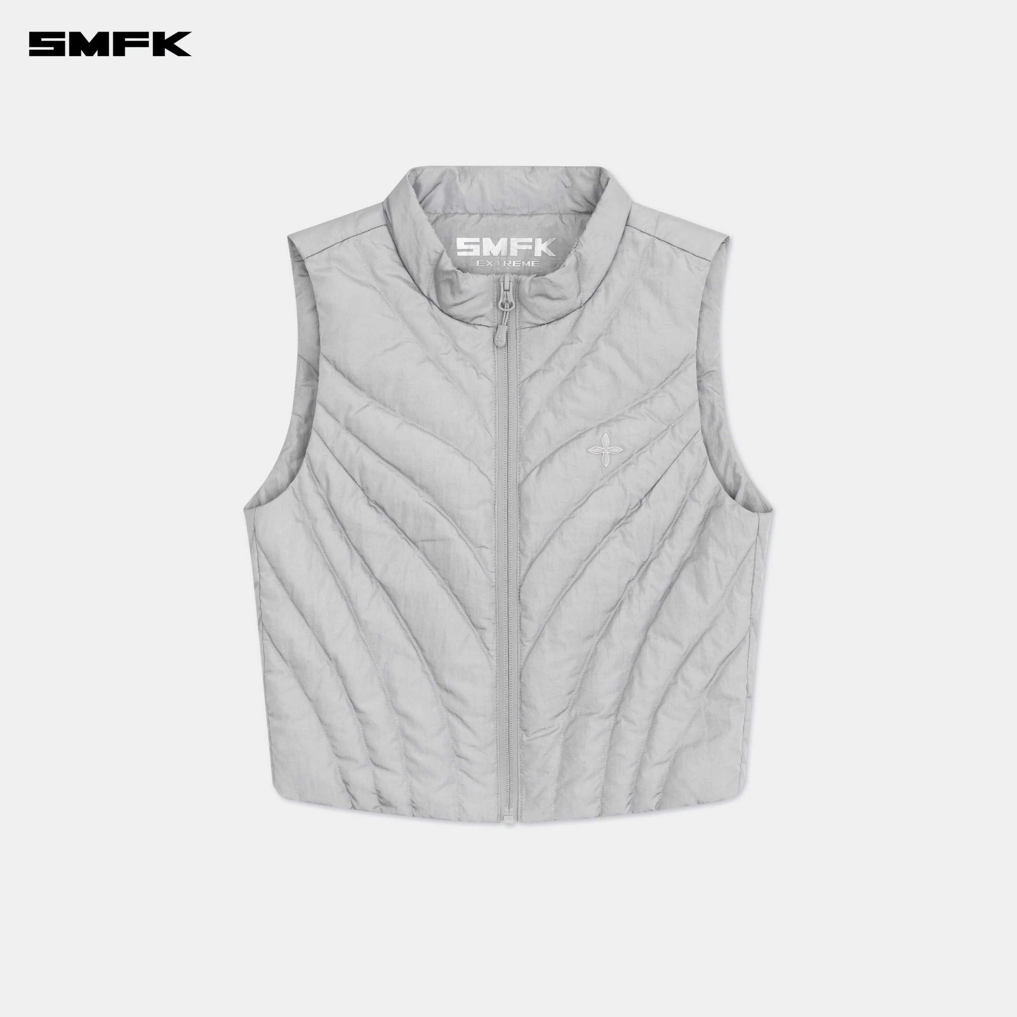 Future Storm Puff Vest Jacket Gray - Image 5