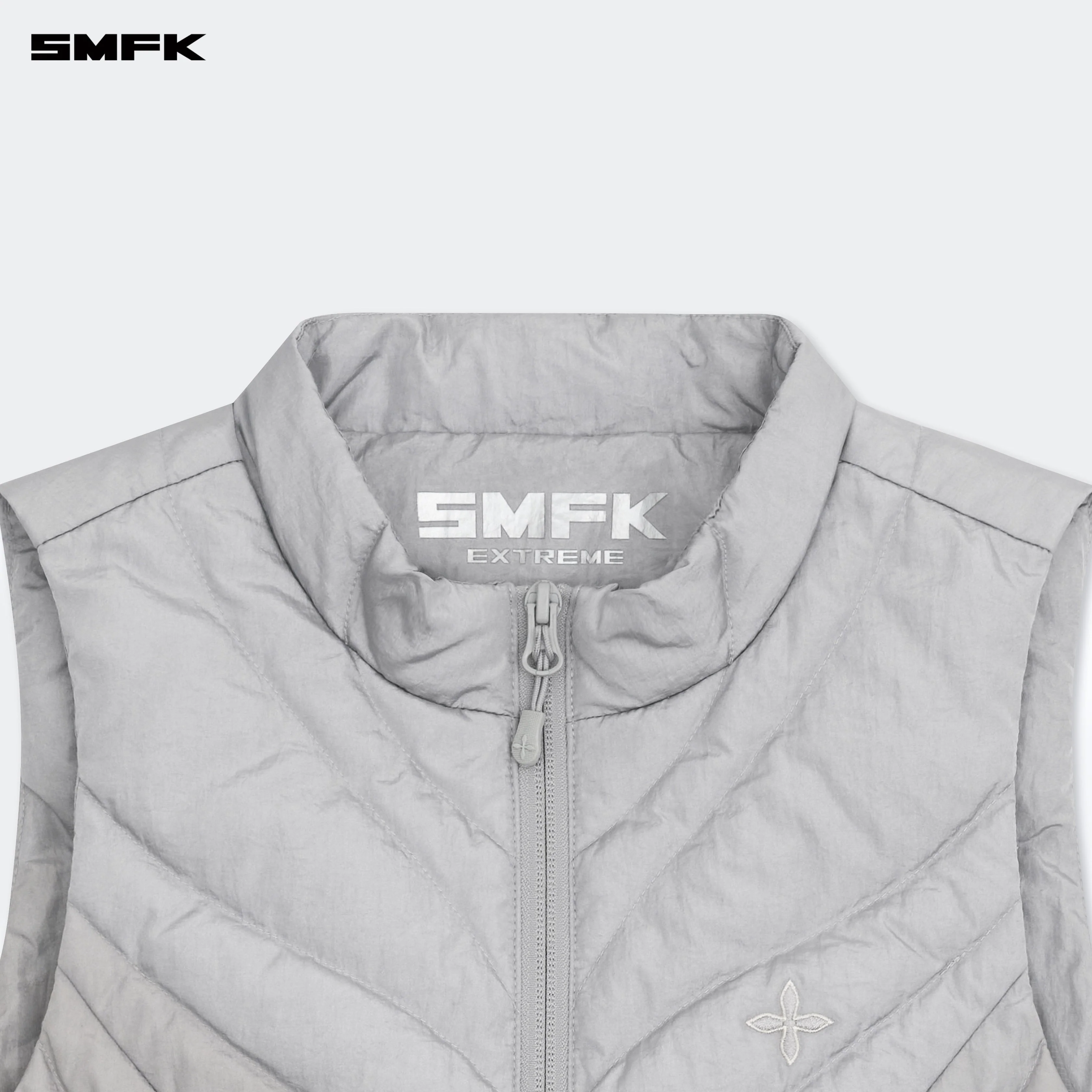 Future Storm Puff Vest Jacket Gray - Image 7