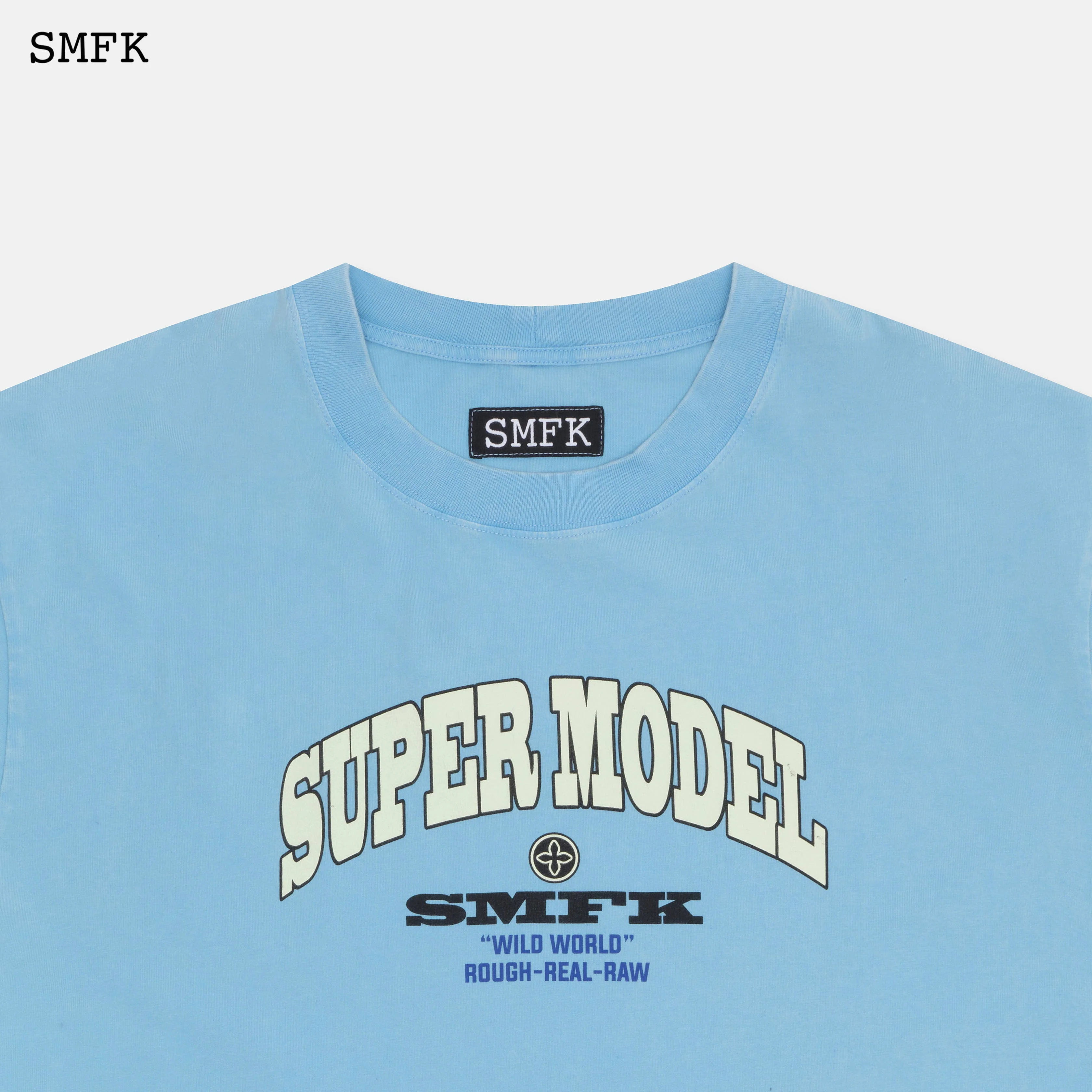 Oversized Super Model Blue T-shirt - Image 6