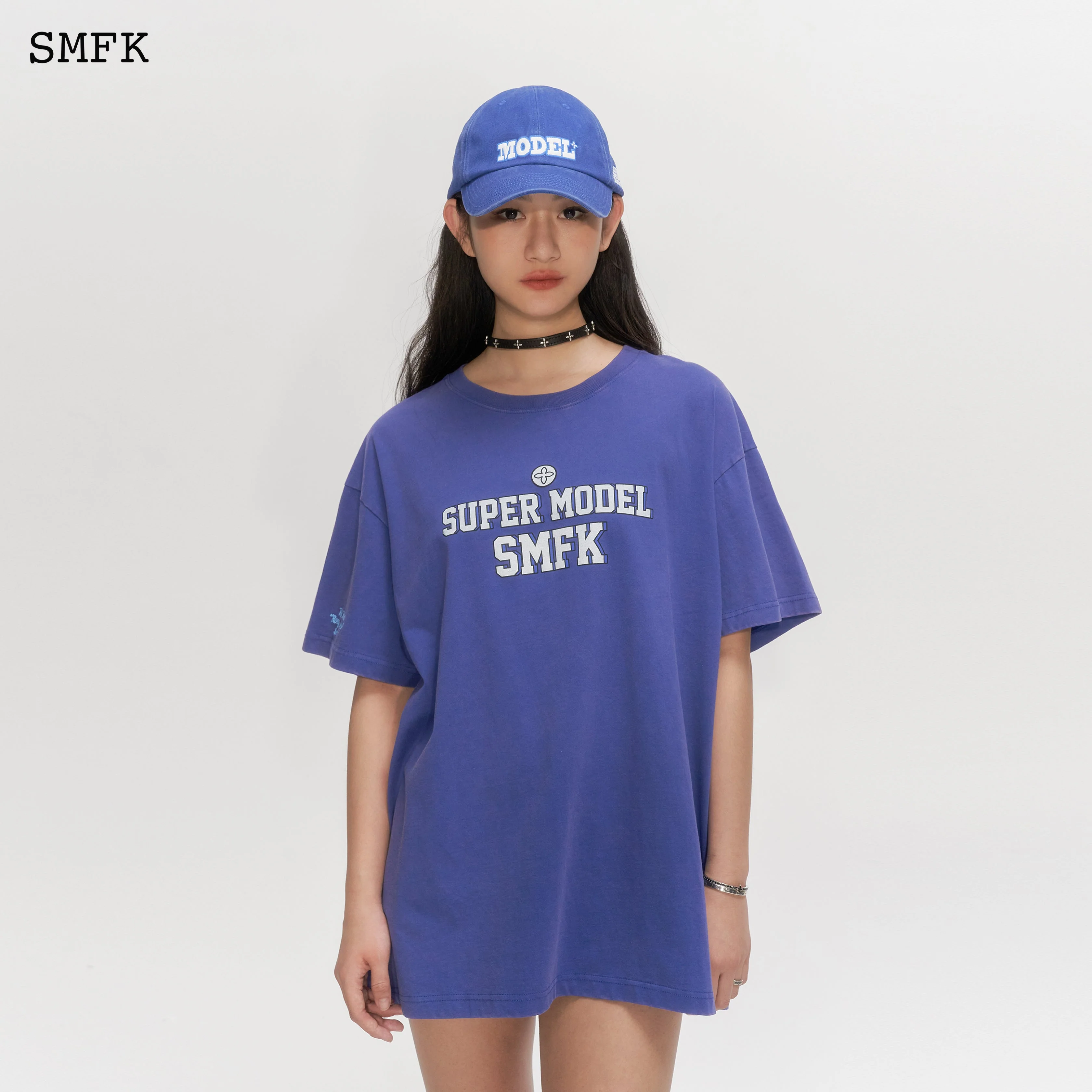 Oversized Super Model Navy T-shirt