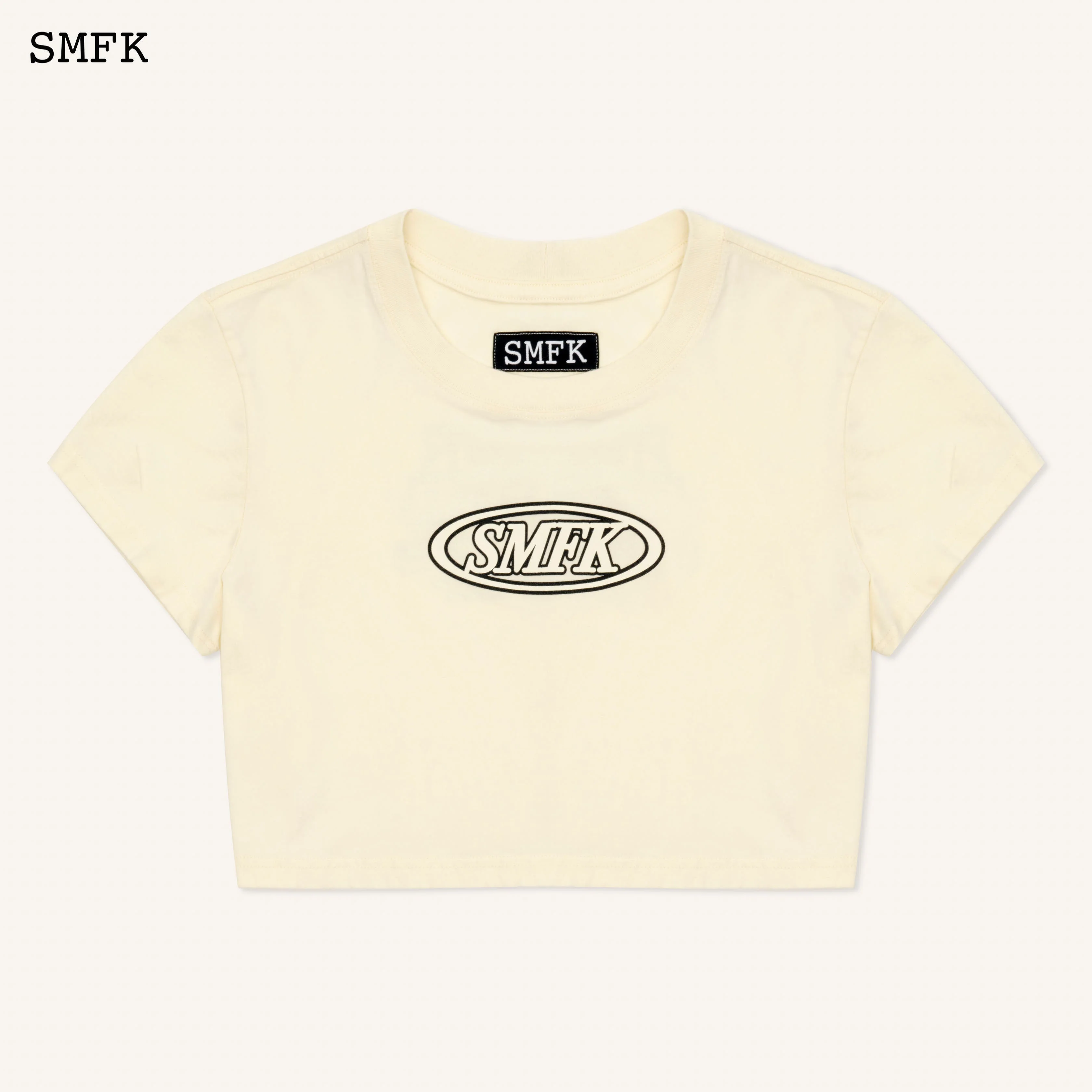 Model Short Tee In Cream - Image 4
