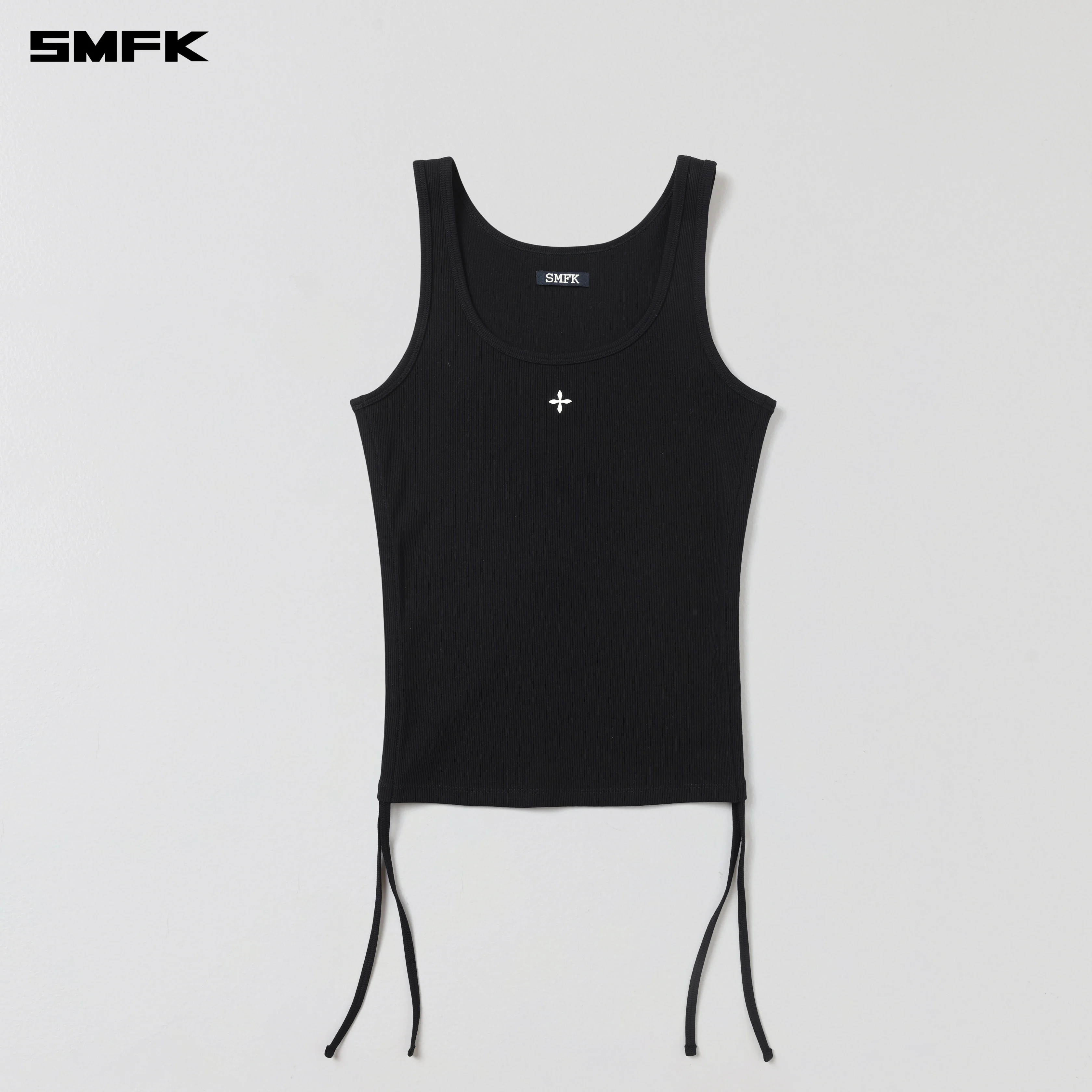POISE ROPE LONG TANK / COTTON WILD BLACK - Image 5