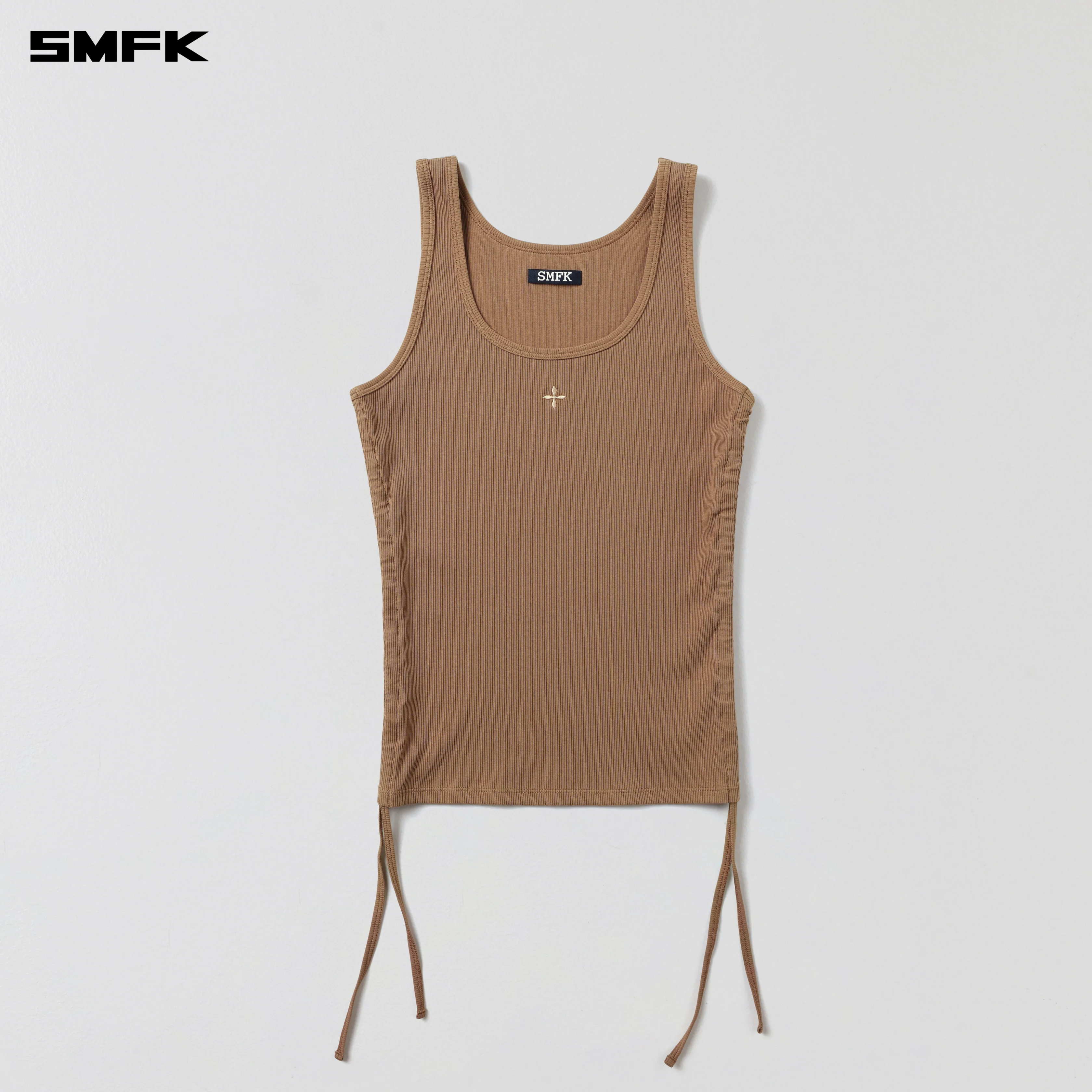 POISE ROPE LONG TANK / COTTON WILD BROWN - Image 5