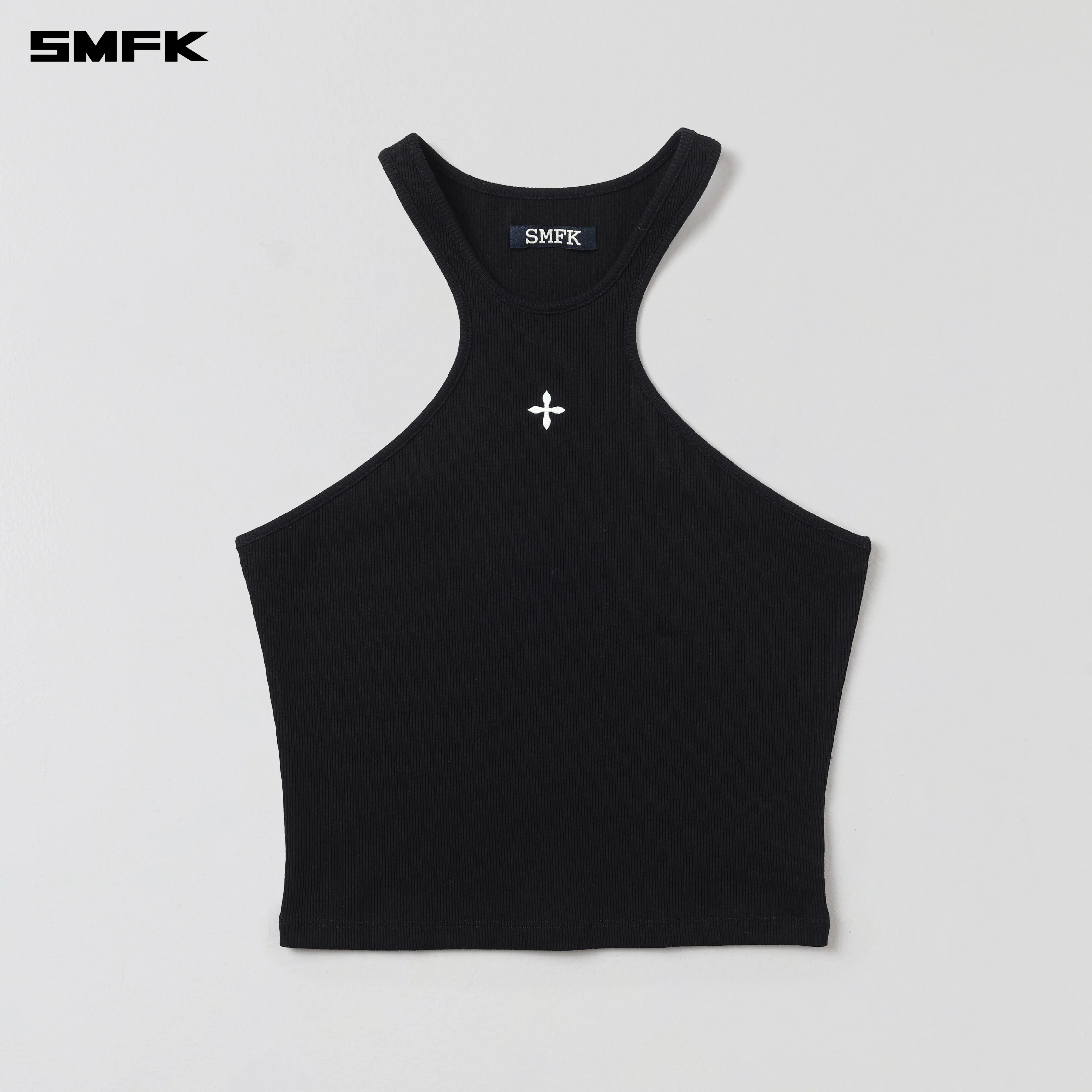 POISE X-NECK TANK / COTTON WILD BLACK - Image 5