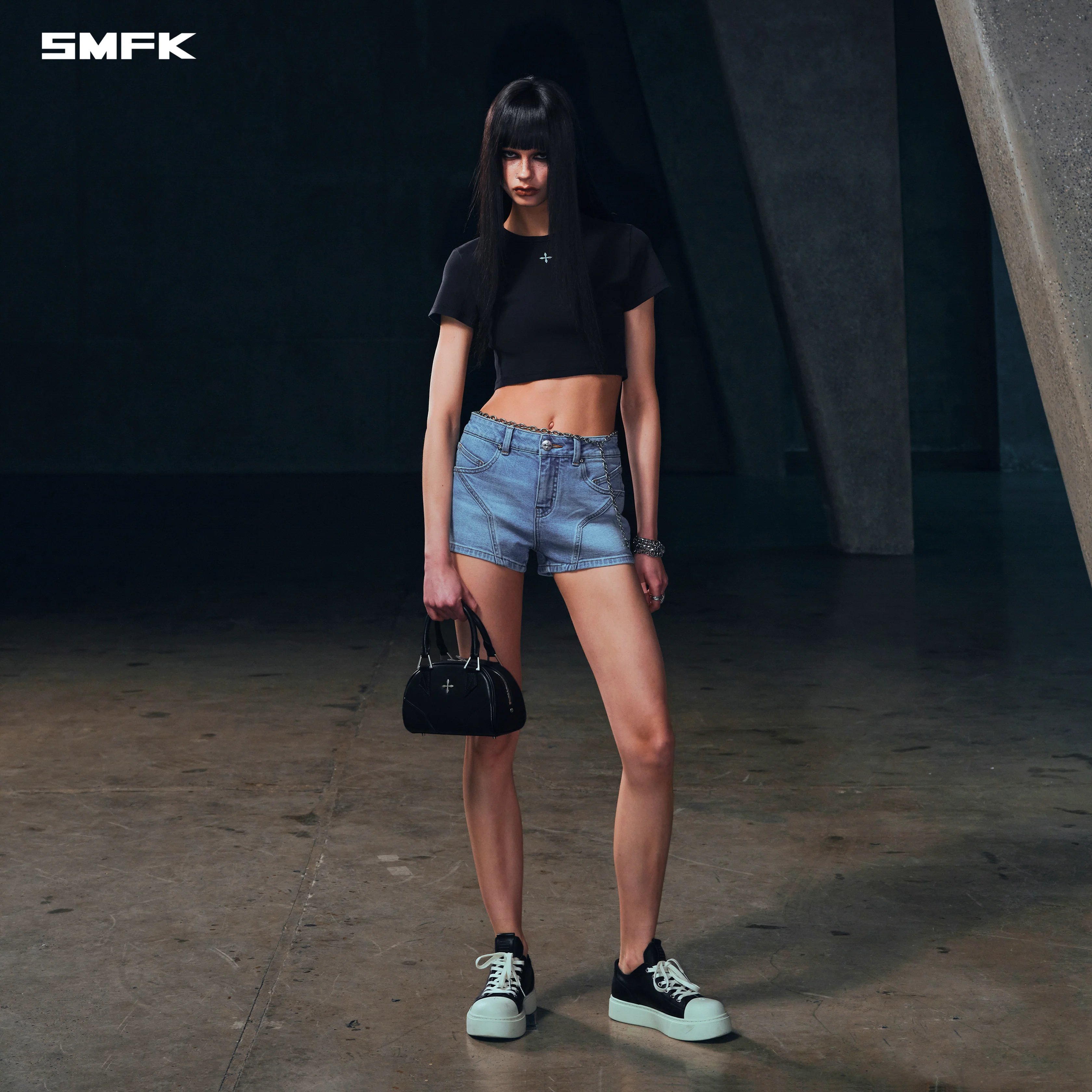 RAGE ROVE SLIM DENIM SHORTS-HIGH/HANDCRAFTED WILD BLUE - Image 4
