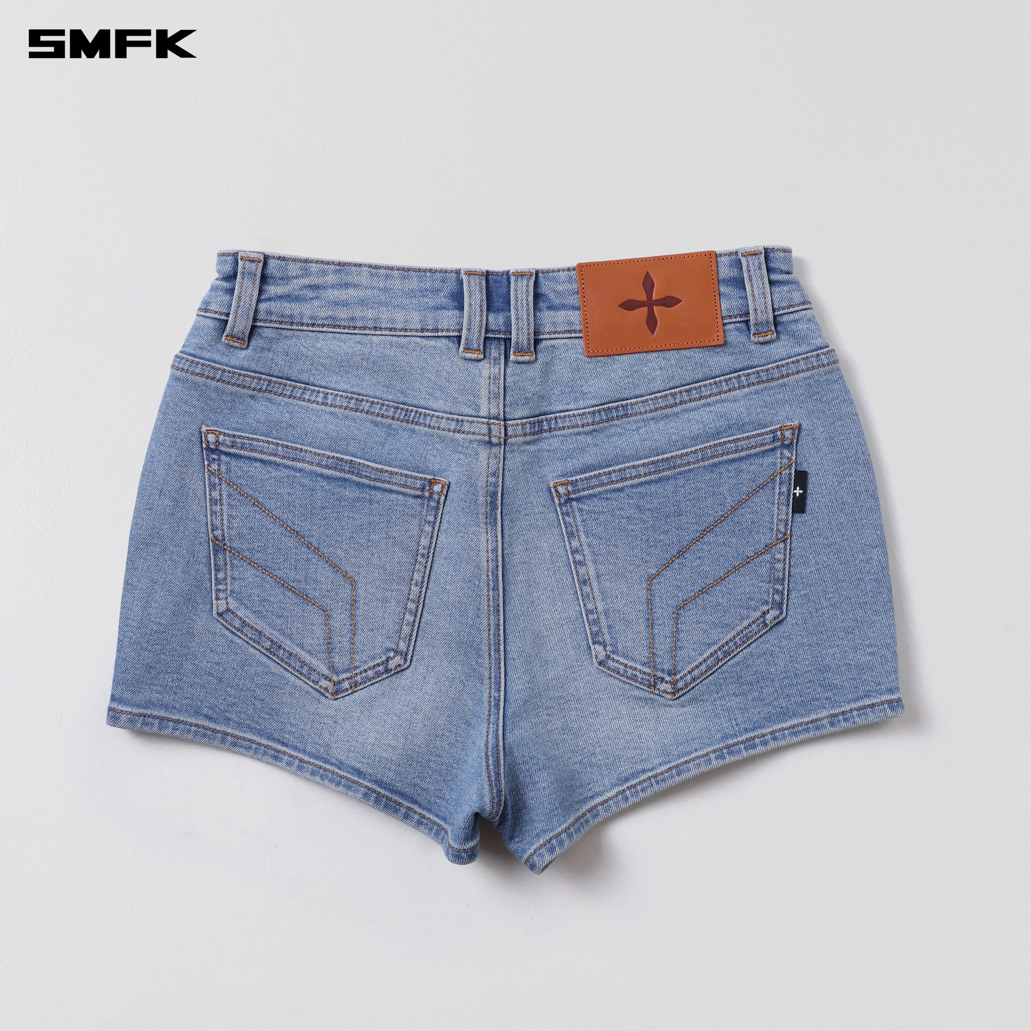 RAGE ROVE SLIM DENIM SHORTS-HIGH/HANDCRAFTED WILD BLUE - Image 6
