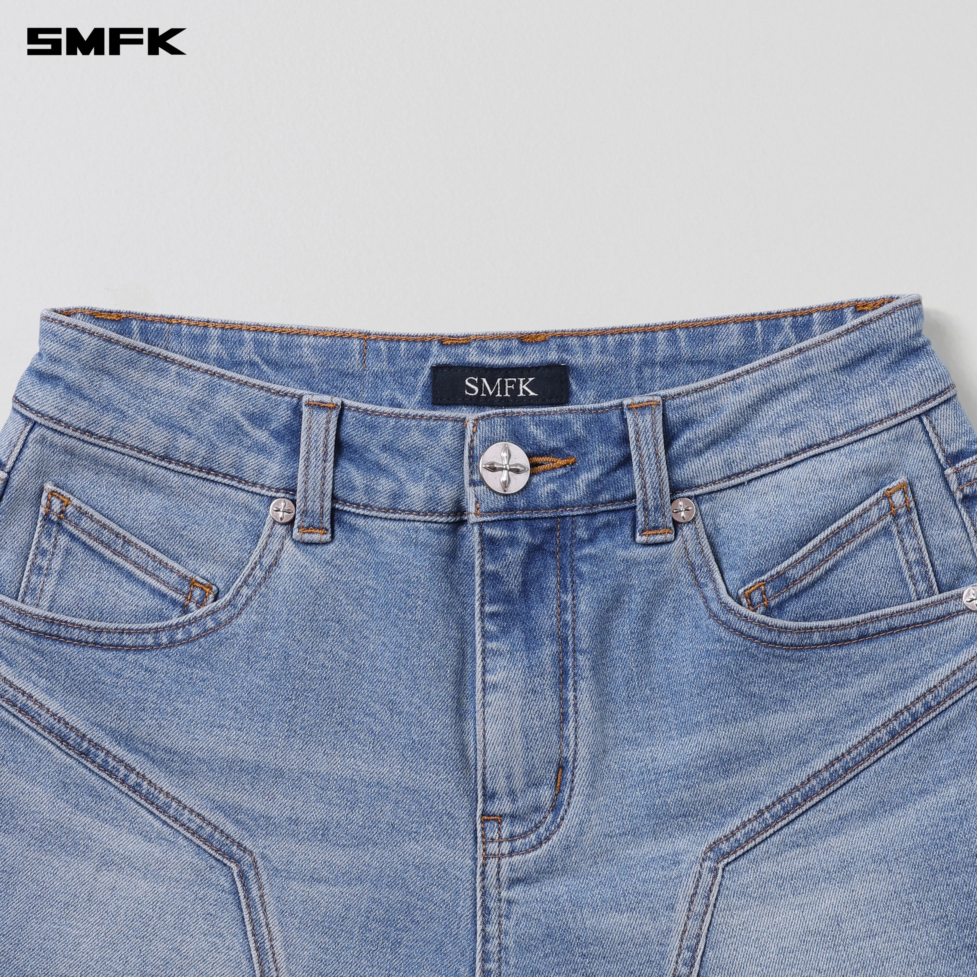 RAGE ROVE SLIM DENIM SHORTS-HIGH/HANDCRAFTED WILD BLUE - Image 7