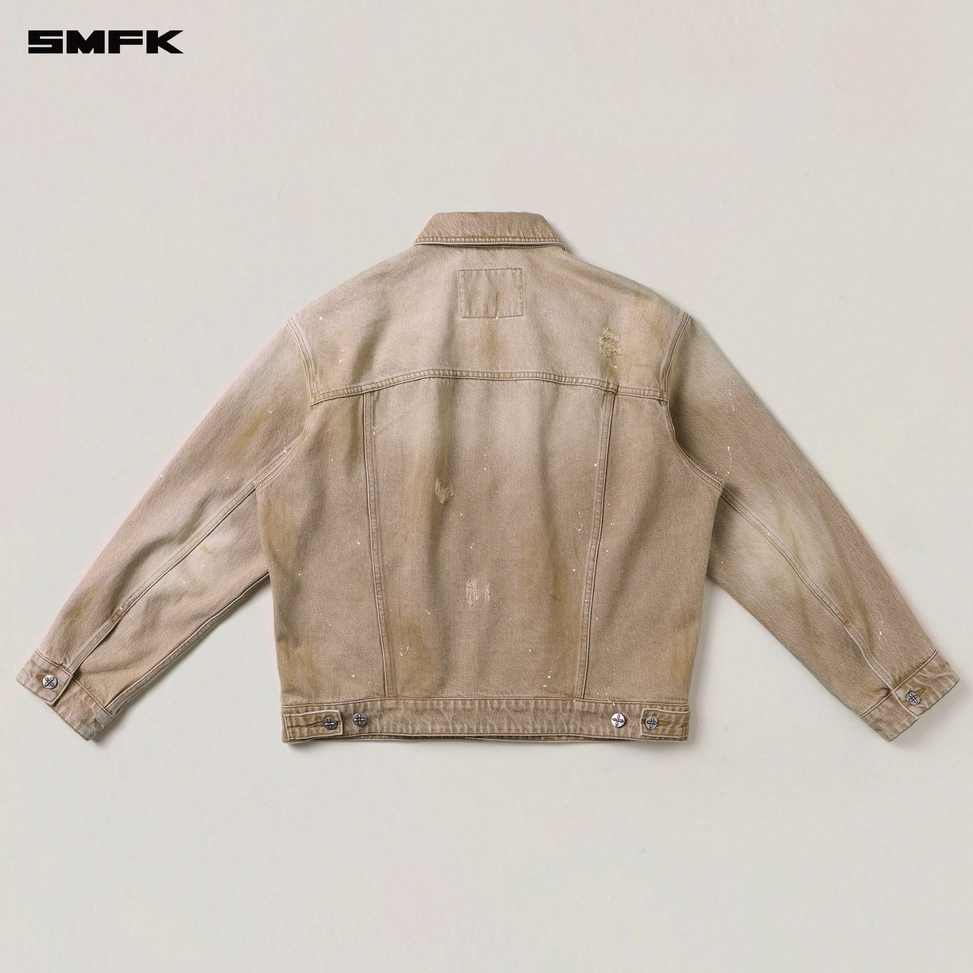 RAGE WILD HUGE DENIM JACKET(HANDCRAFTED)WILD COWBOY BROWN - Image 6