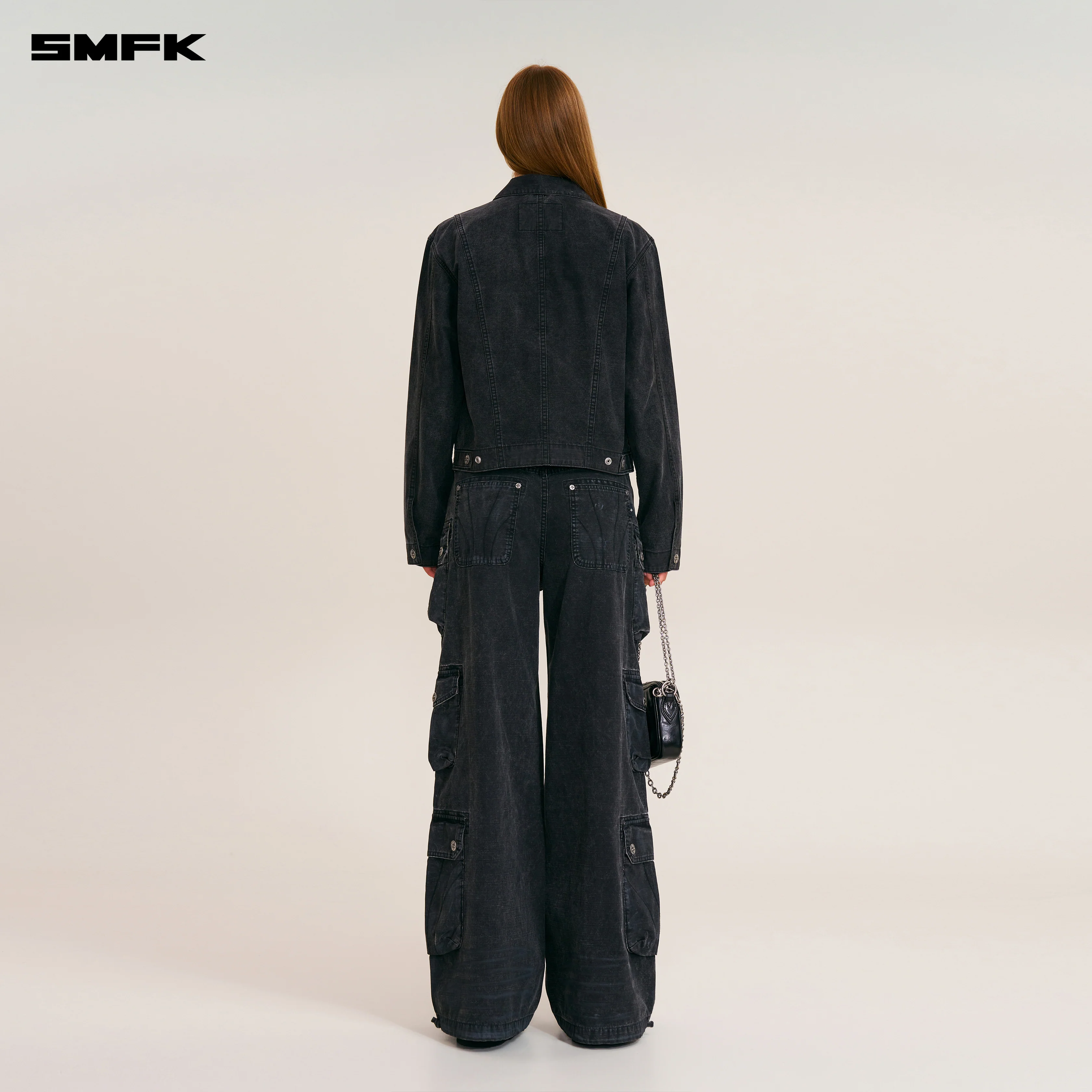 RAGE-WILD ORIGIN HANDCRAFT ENGINEER JACKET/GARMENT DYED WILD BLACK - Image 3