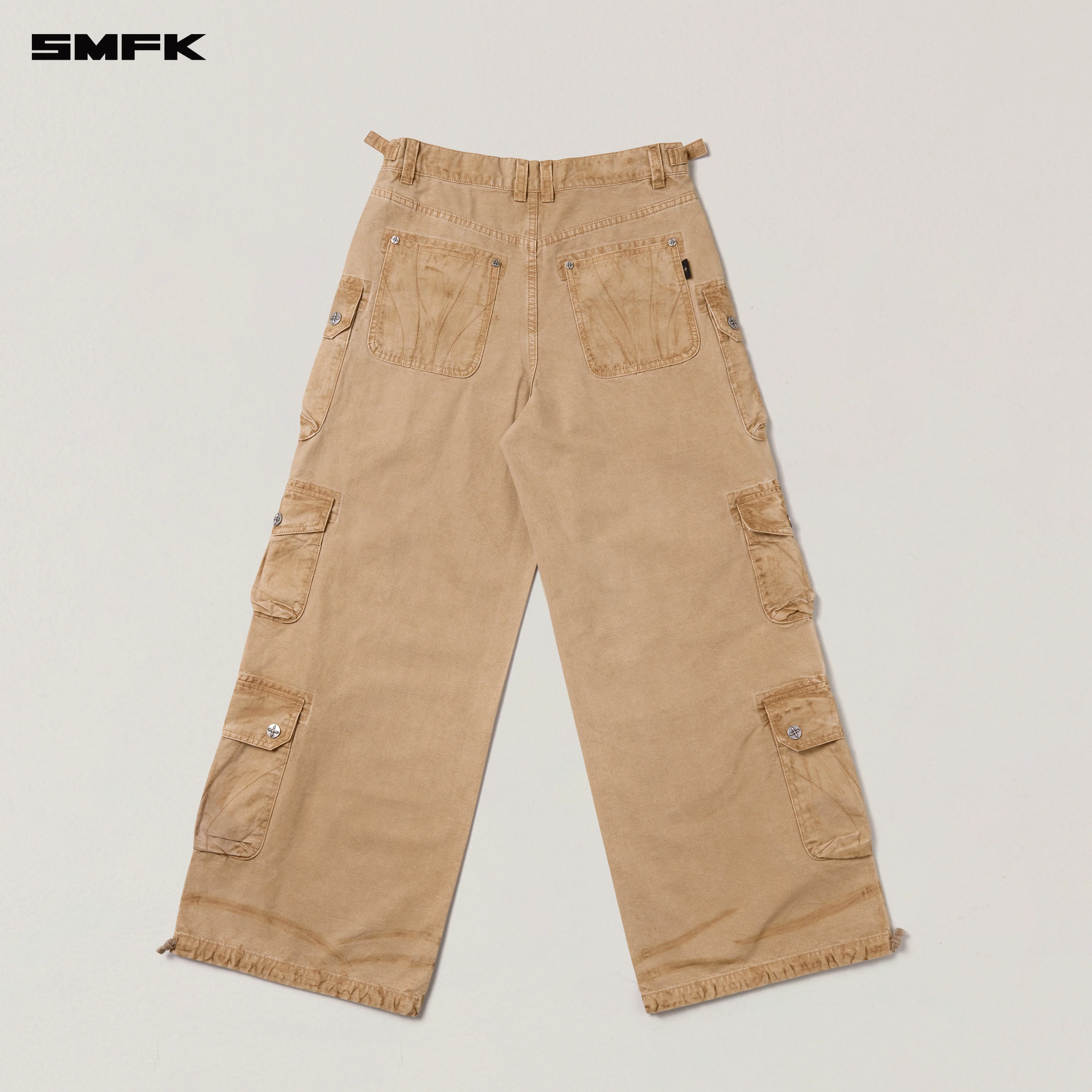 RAGE-WILD ORIGIN HANDCRAFT TOWER CARGO PANTS/GARMENT DYED SAND - Image 7