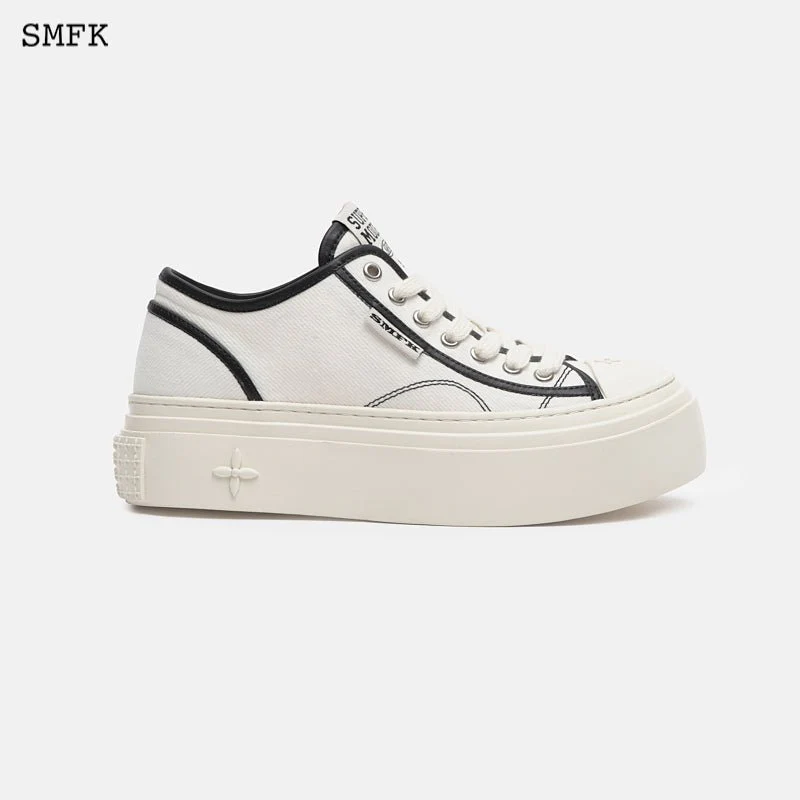 Retro College Low Top Board Shoes White - Image 5
