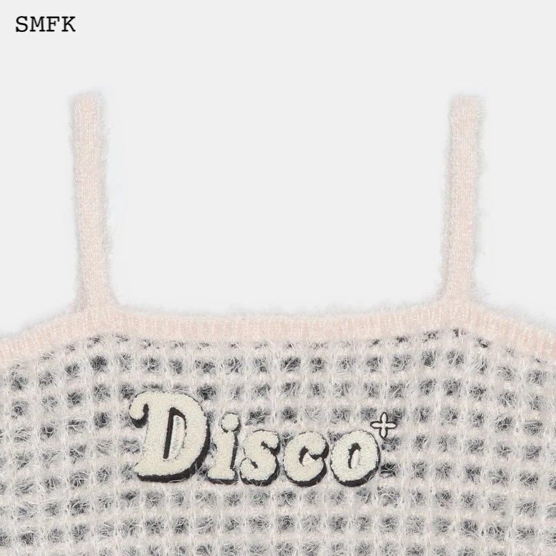 Rye Check Pattern Knitted Suspenders White - Image 6