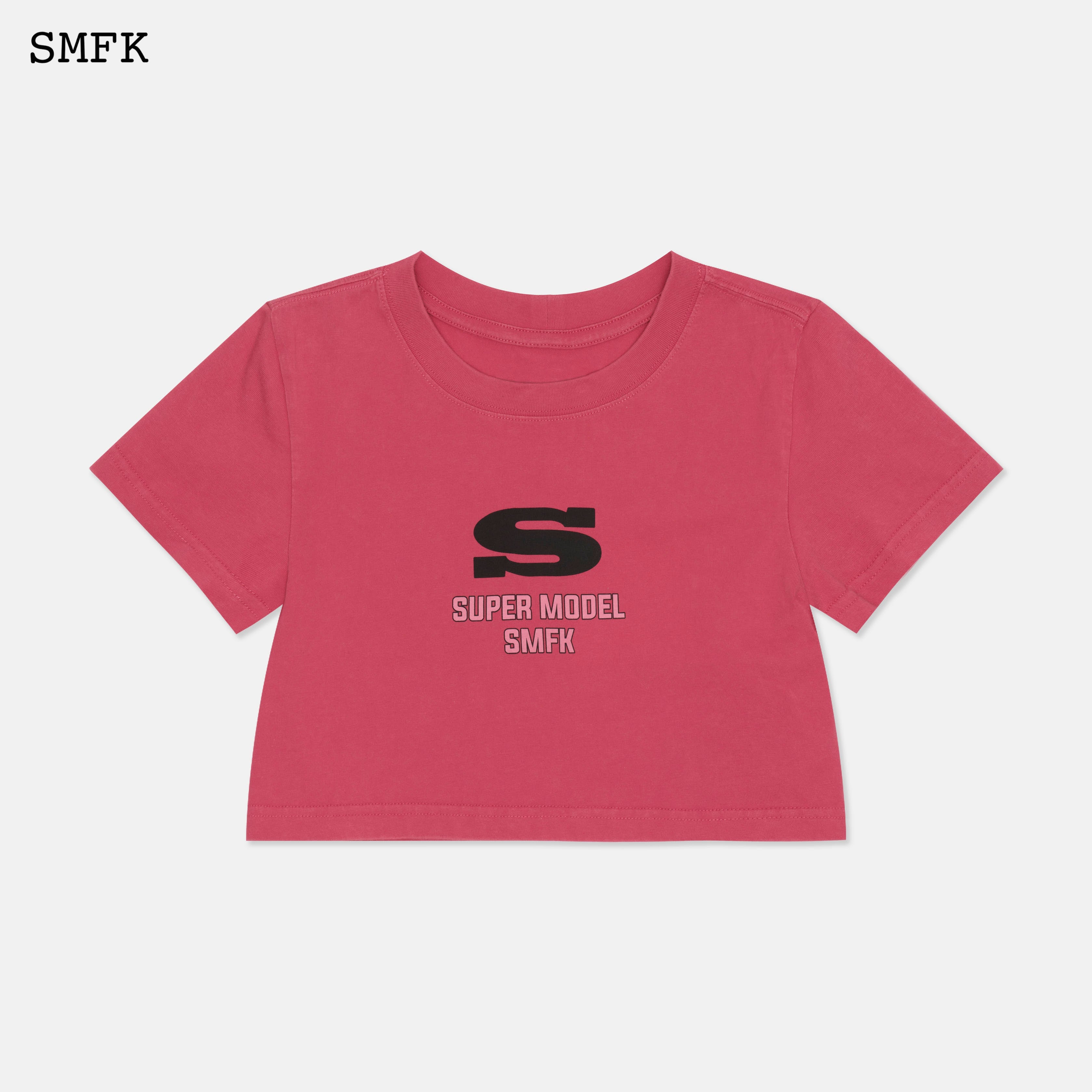 Model Red Short T-shirt - Image 4