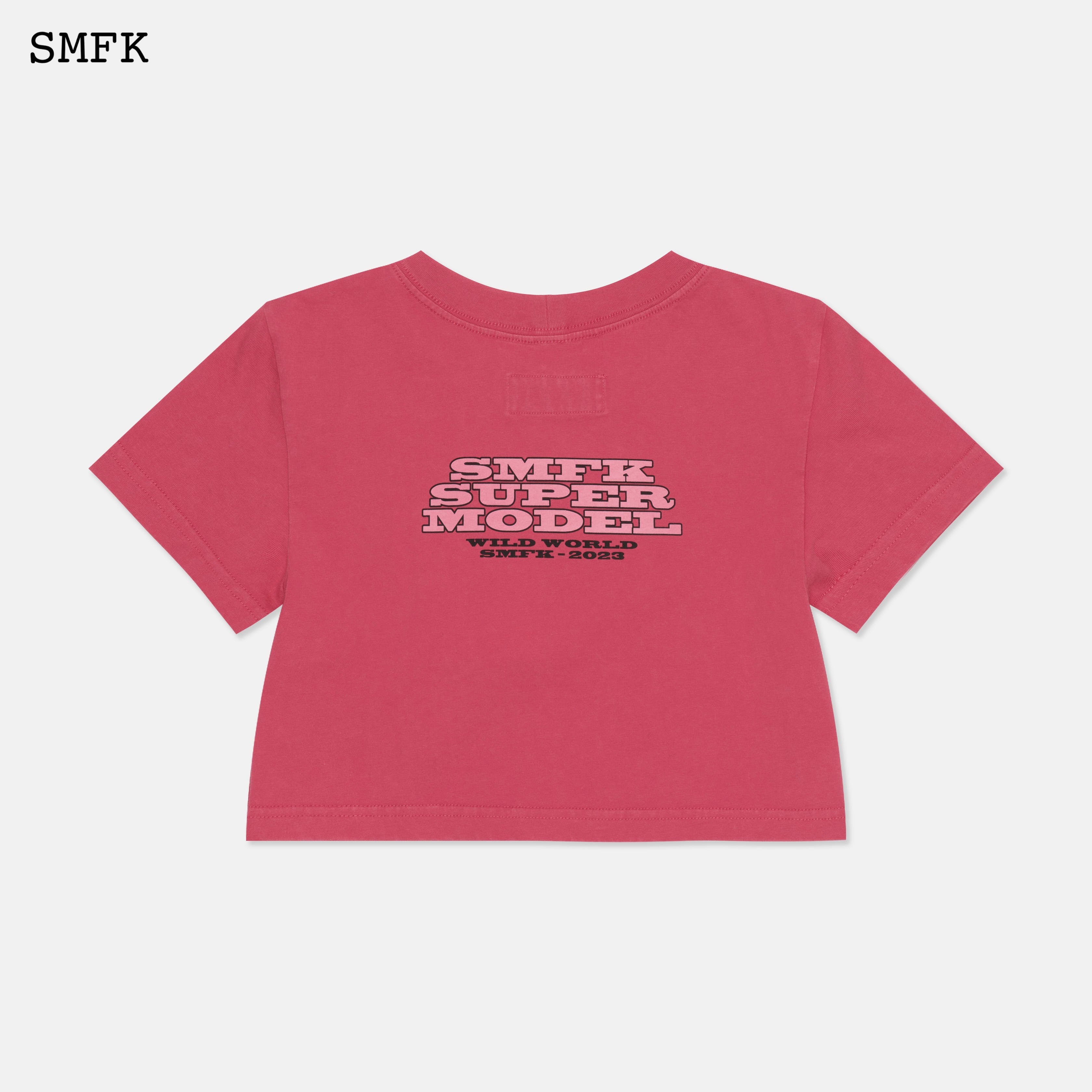 Model Red Short T-shirt - Image 5