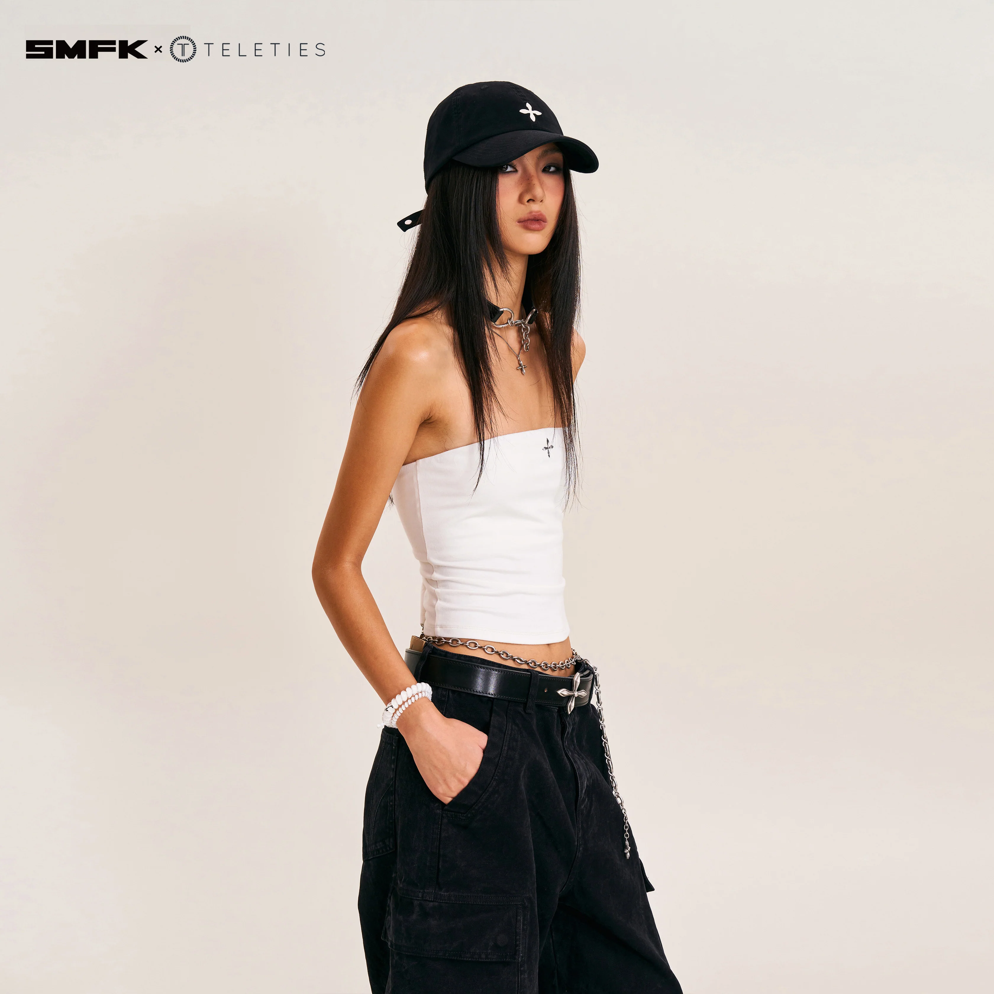 SMFK X TELETIES Hair Ties White - Image 5