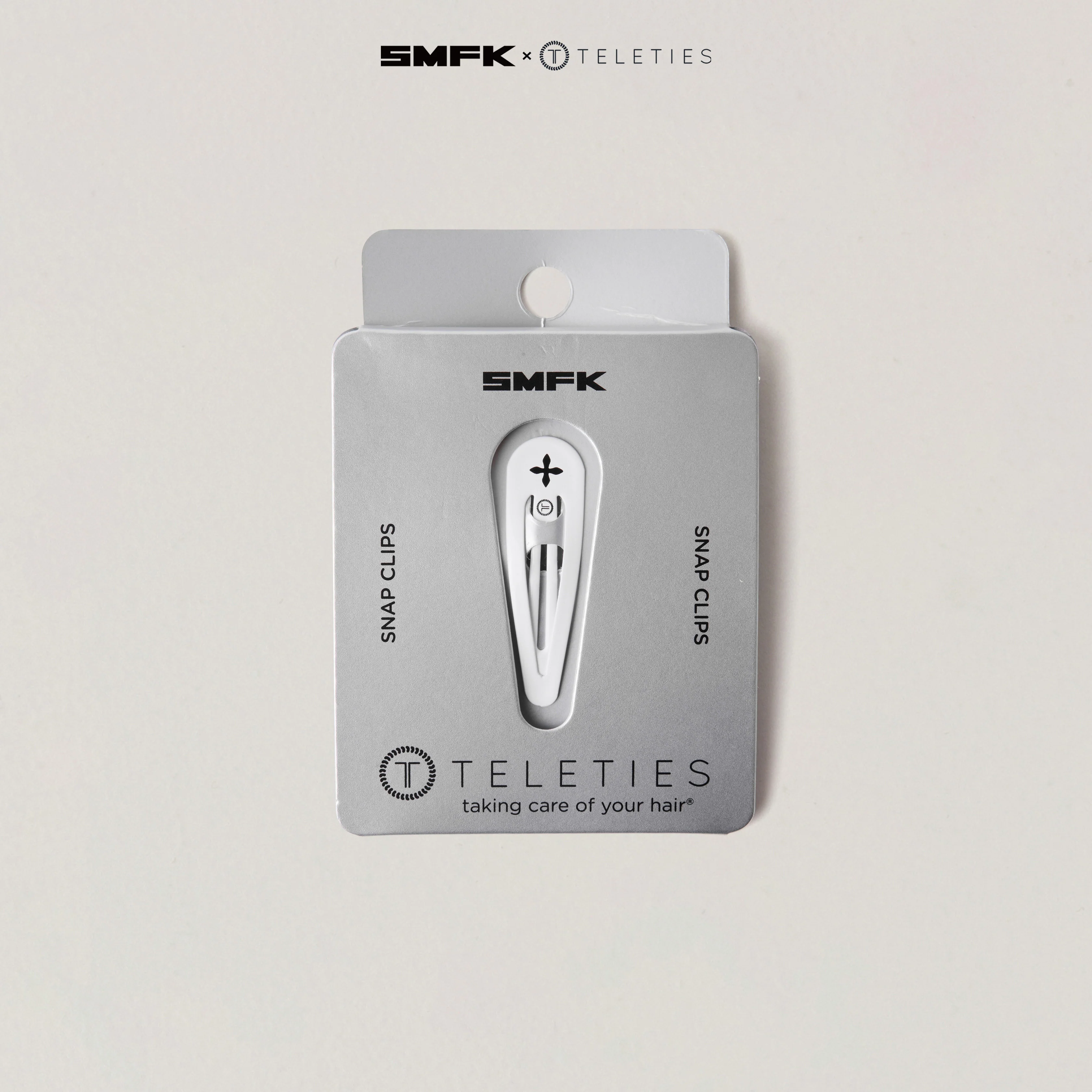 SMFK X TELETIES Snap Clips White - Image 3