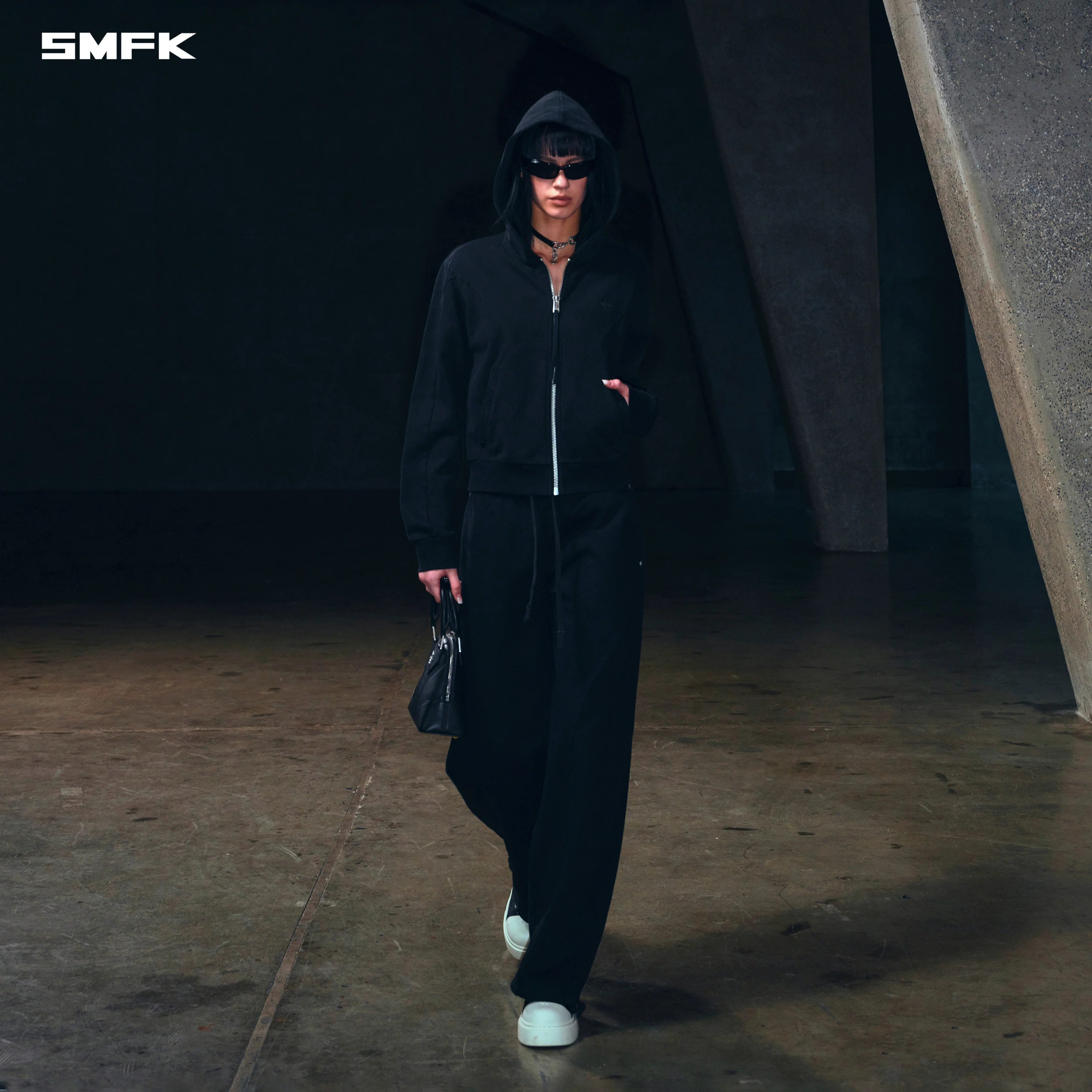 VINTAGE MUSE ARC SPORTS PANTS/COTTON VANISH BLACK