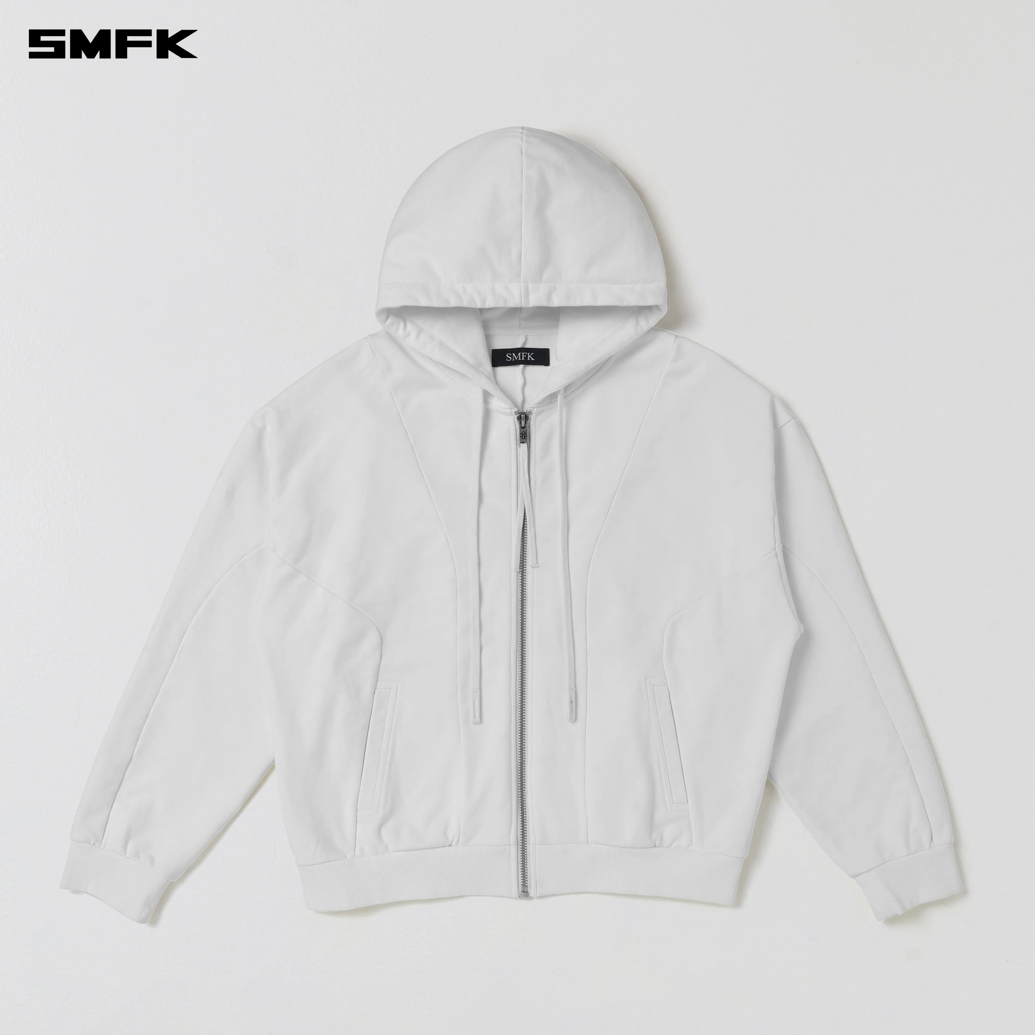 VINTAGE MUSE LOOSE ZIPPER SPORTS HOODIE/COTTON CLOUD WHITE - Image 5