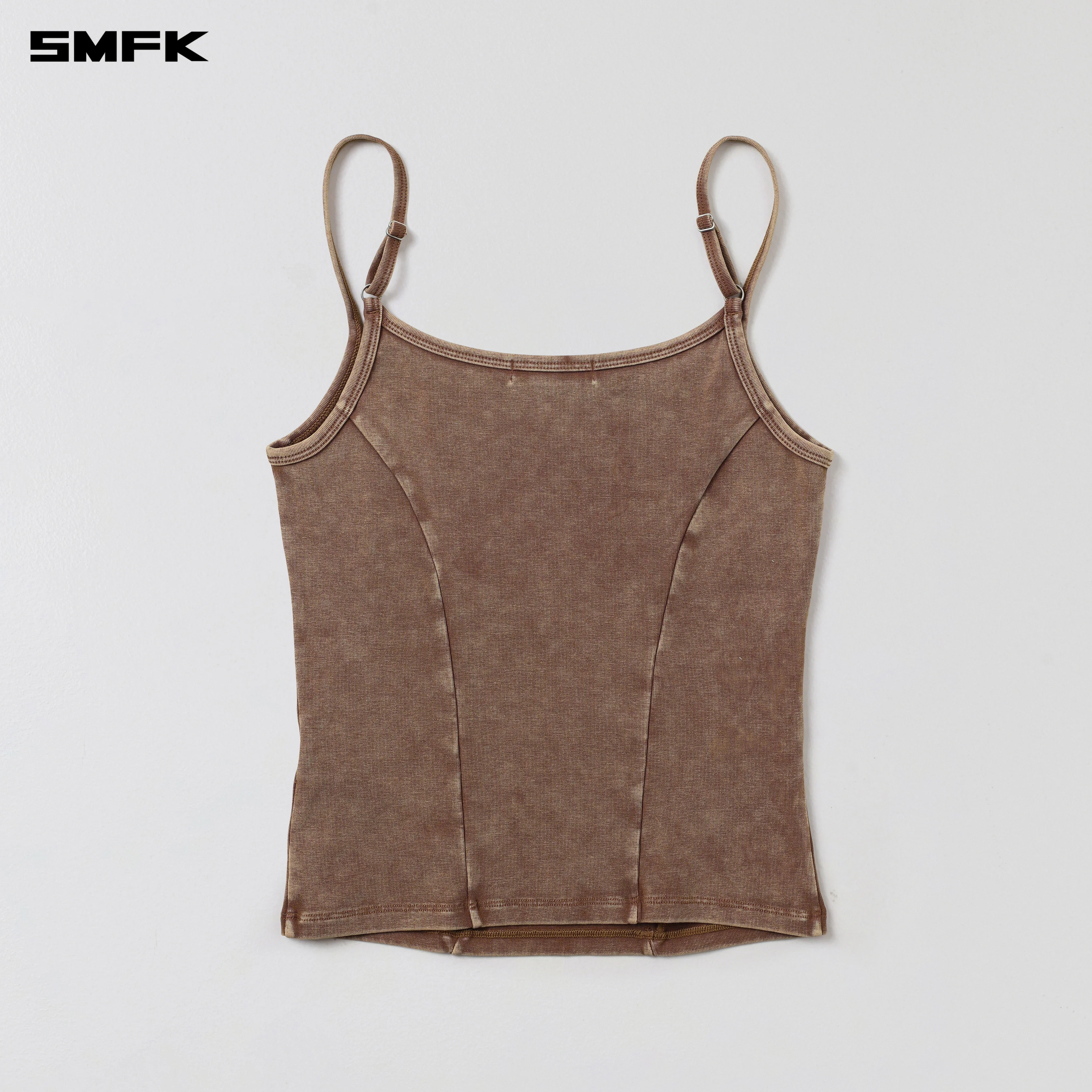 VINTAGE ROVE FADE CAMISOLE/COTTON GARMENT DYE VANISH BROWN - Image 6