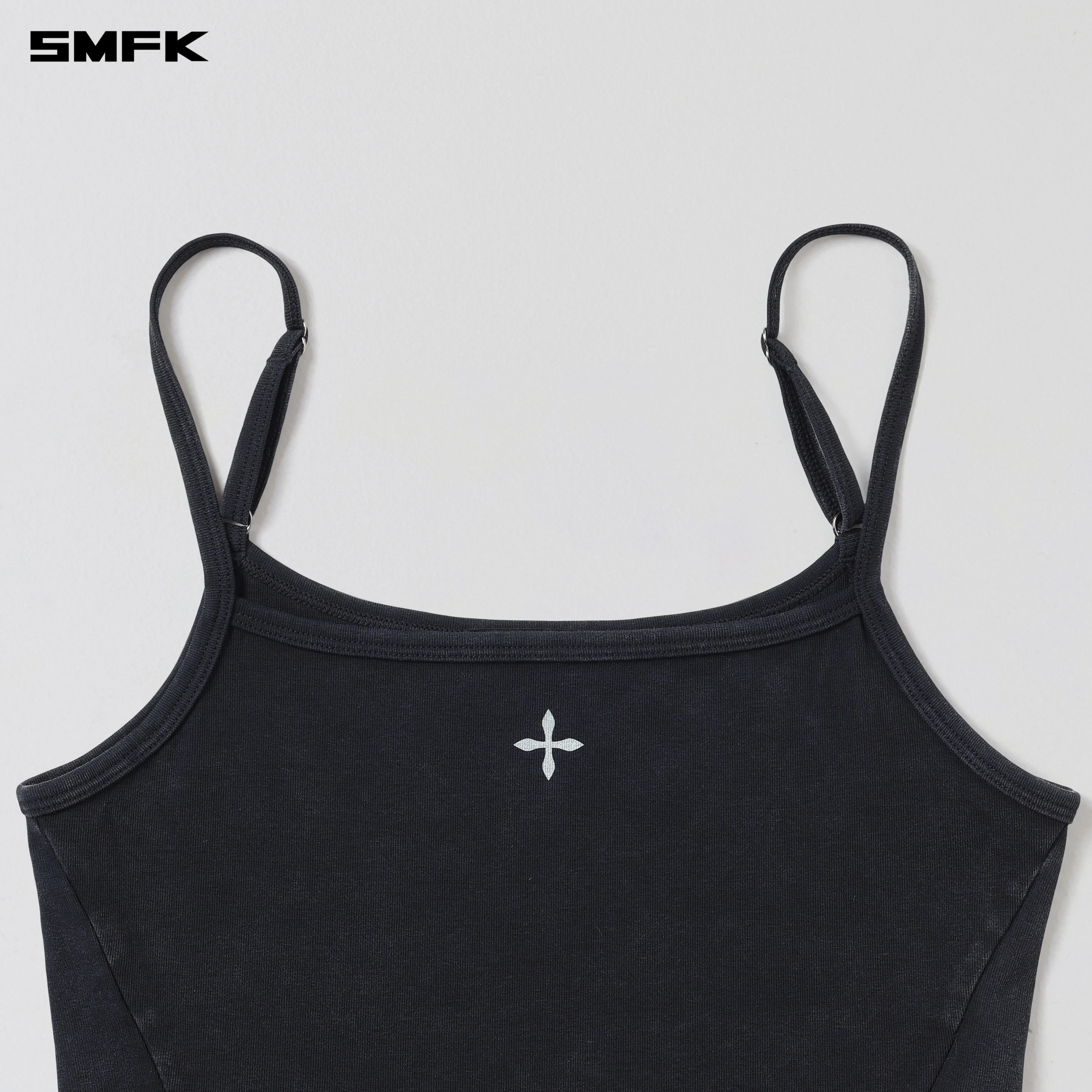 VINTAGE ROVE FADE SHORT CAMISOLE/COTTON GARMENT DYE VANISH BLACK - Image 7