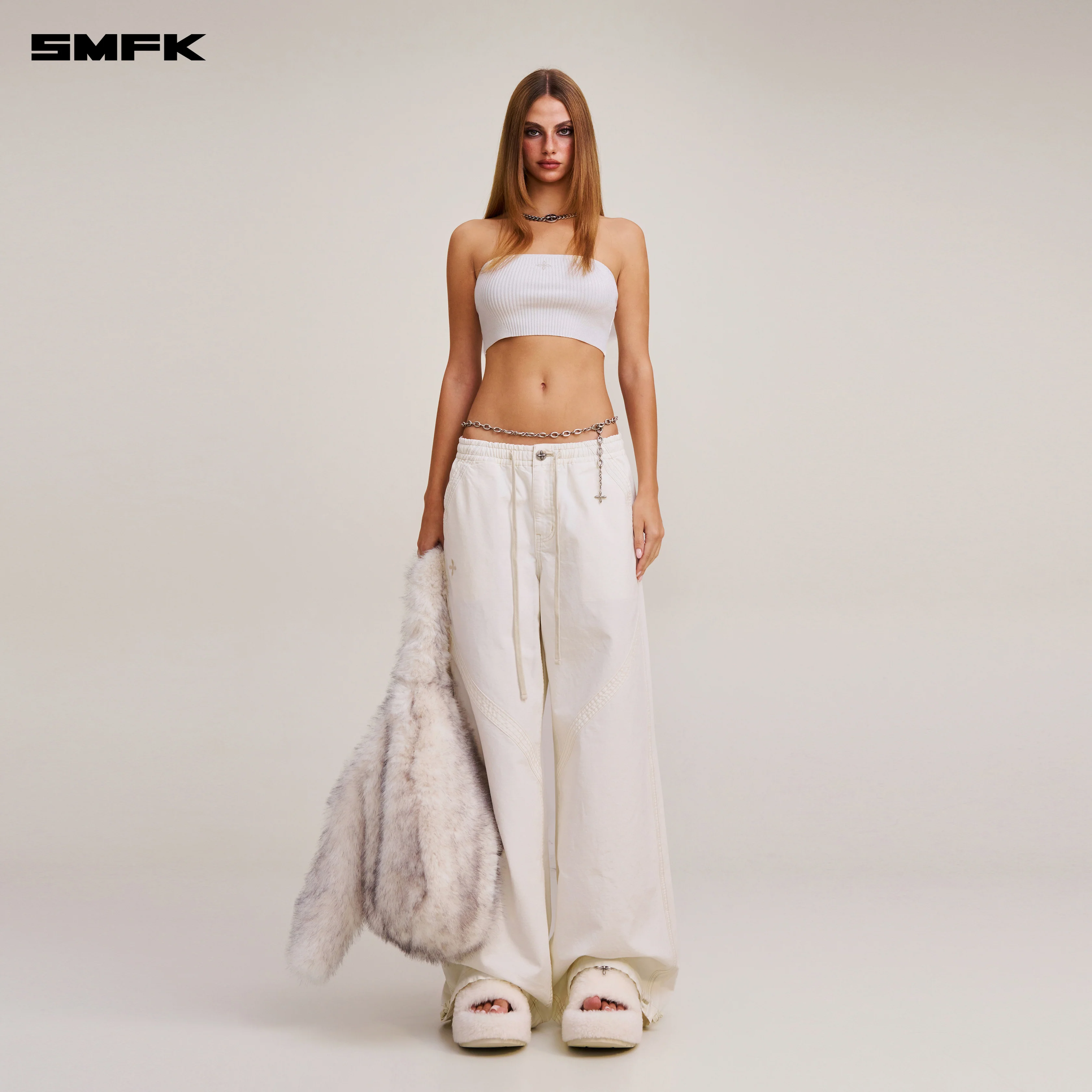 VINTAGE-SAVAGE KNIT BUSTIER/STONE WASH VANISH WHITE - Image 2