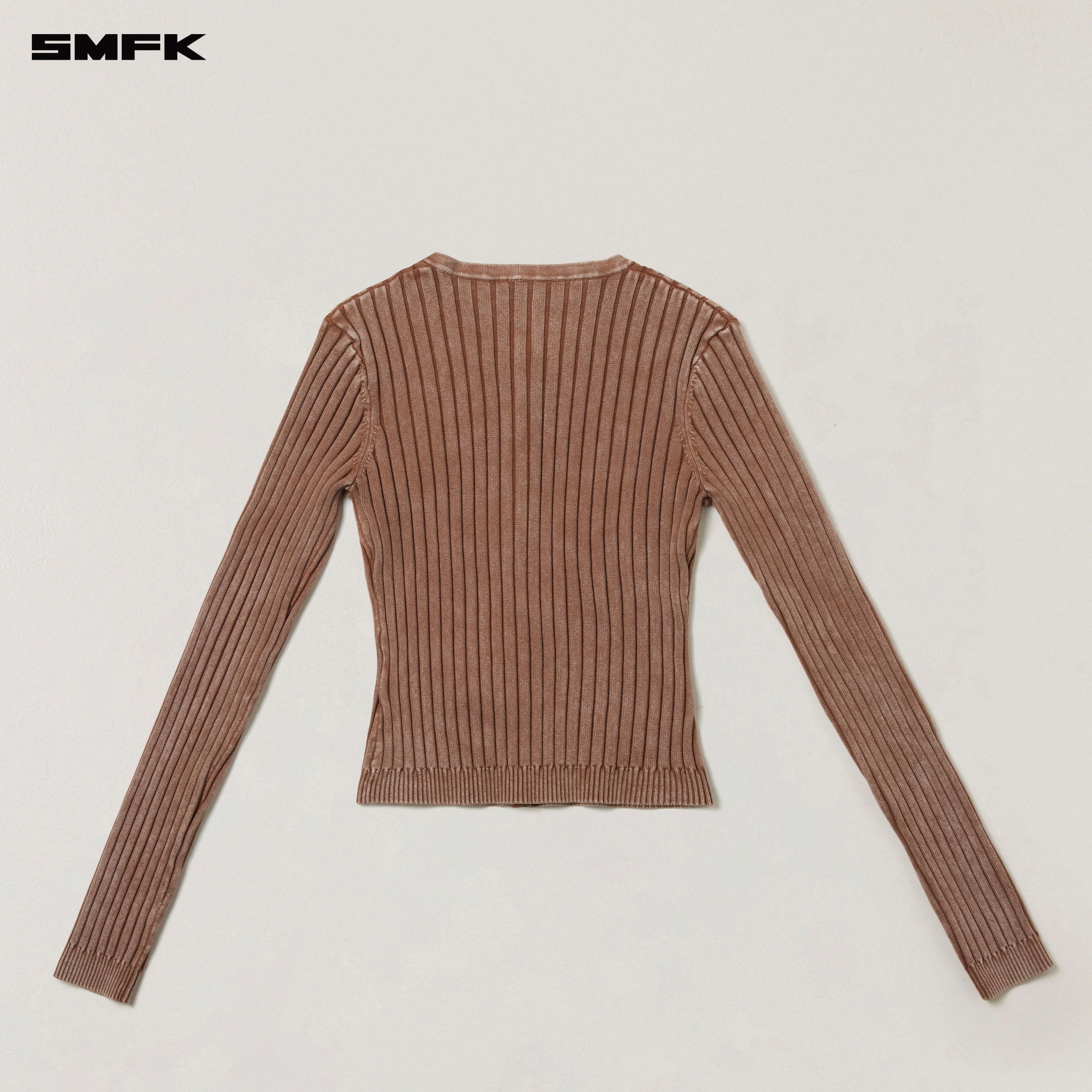 VINTAGE-SAVAGE KNIT CARDIGAN/STONE WASH VANISH BROWN - Image 6