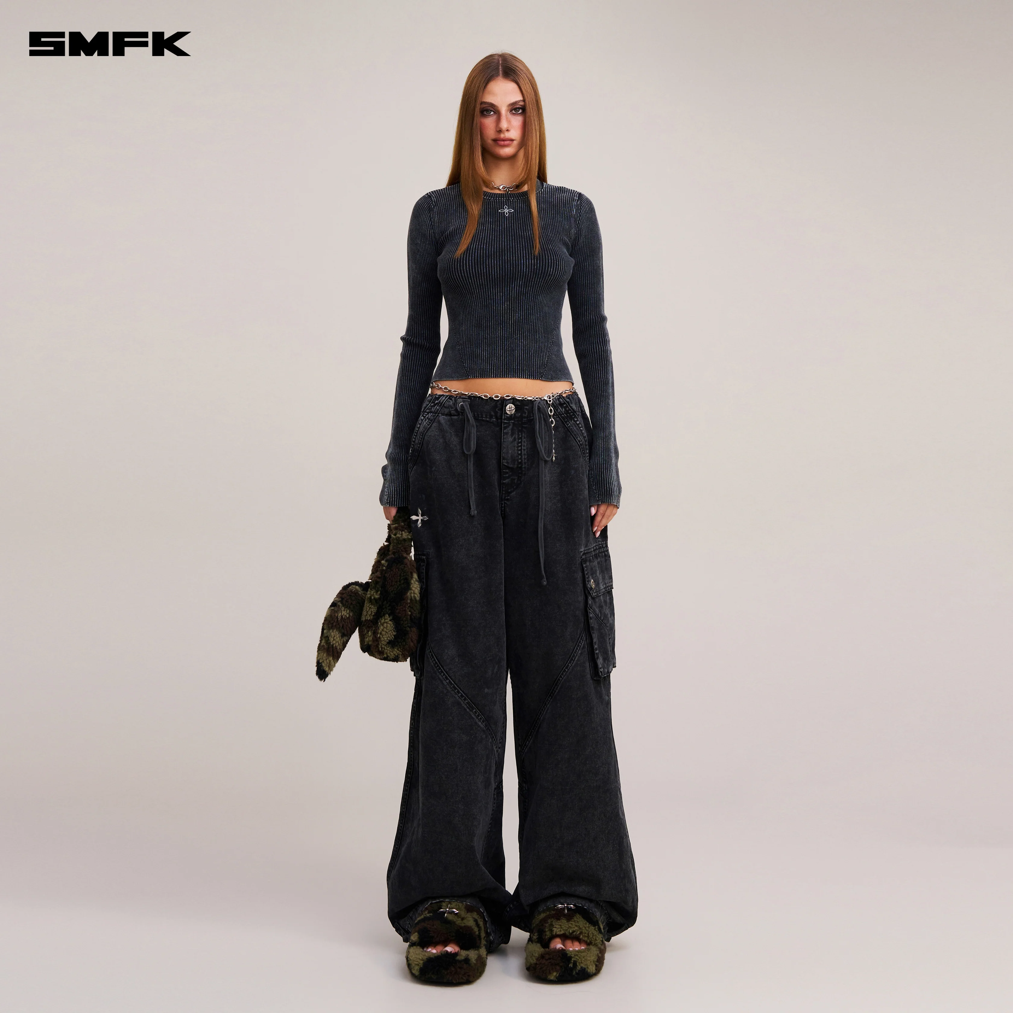 VINTAGE-SAVAGE KNIT PULLOVER/STONE WASH VANISH BLACK - Image 2