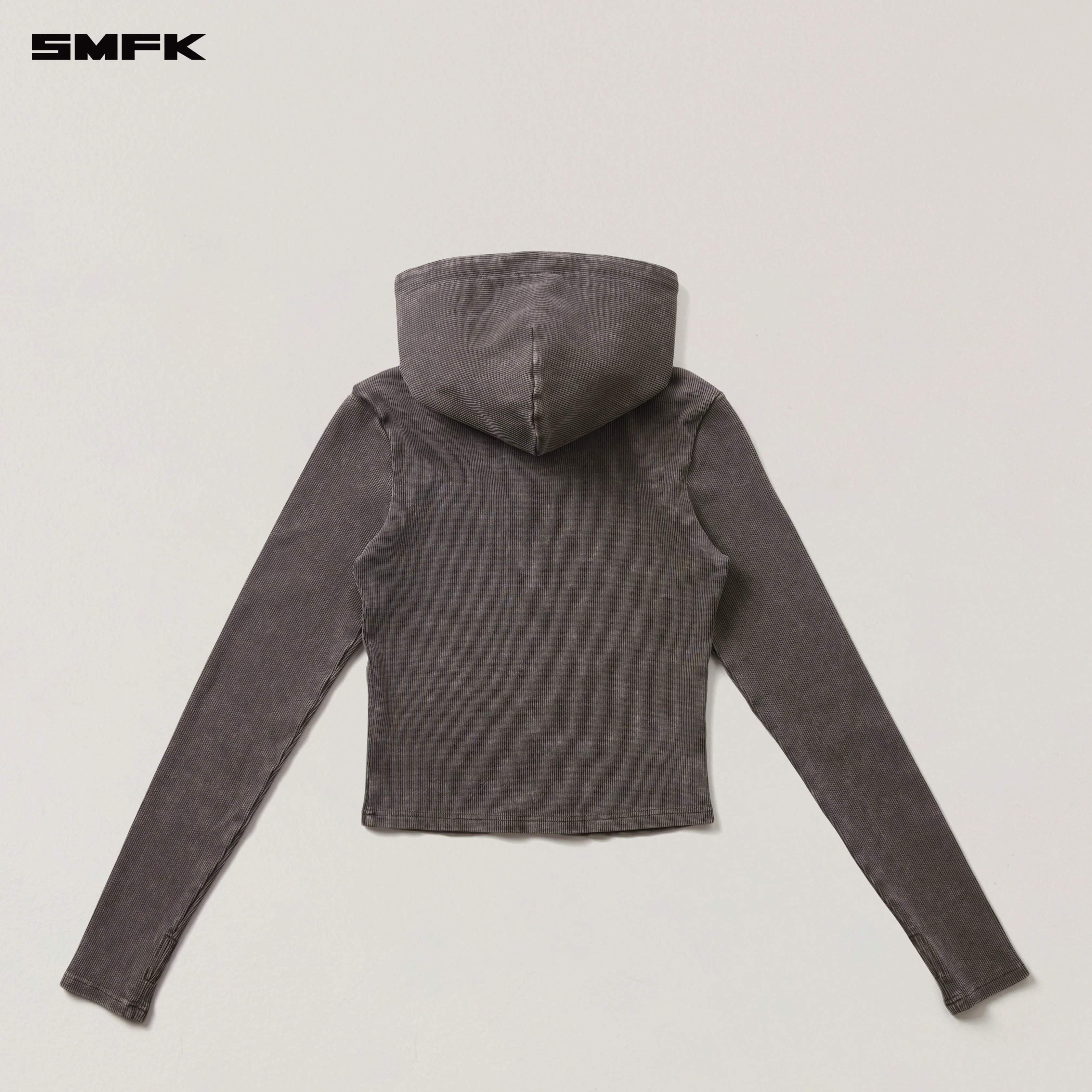 VINTAGE-SAVAGE SLIM SPORTS ZIP HOODIE/FADE DYE VANISH BROWN - Image 6