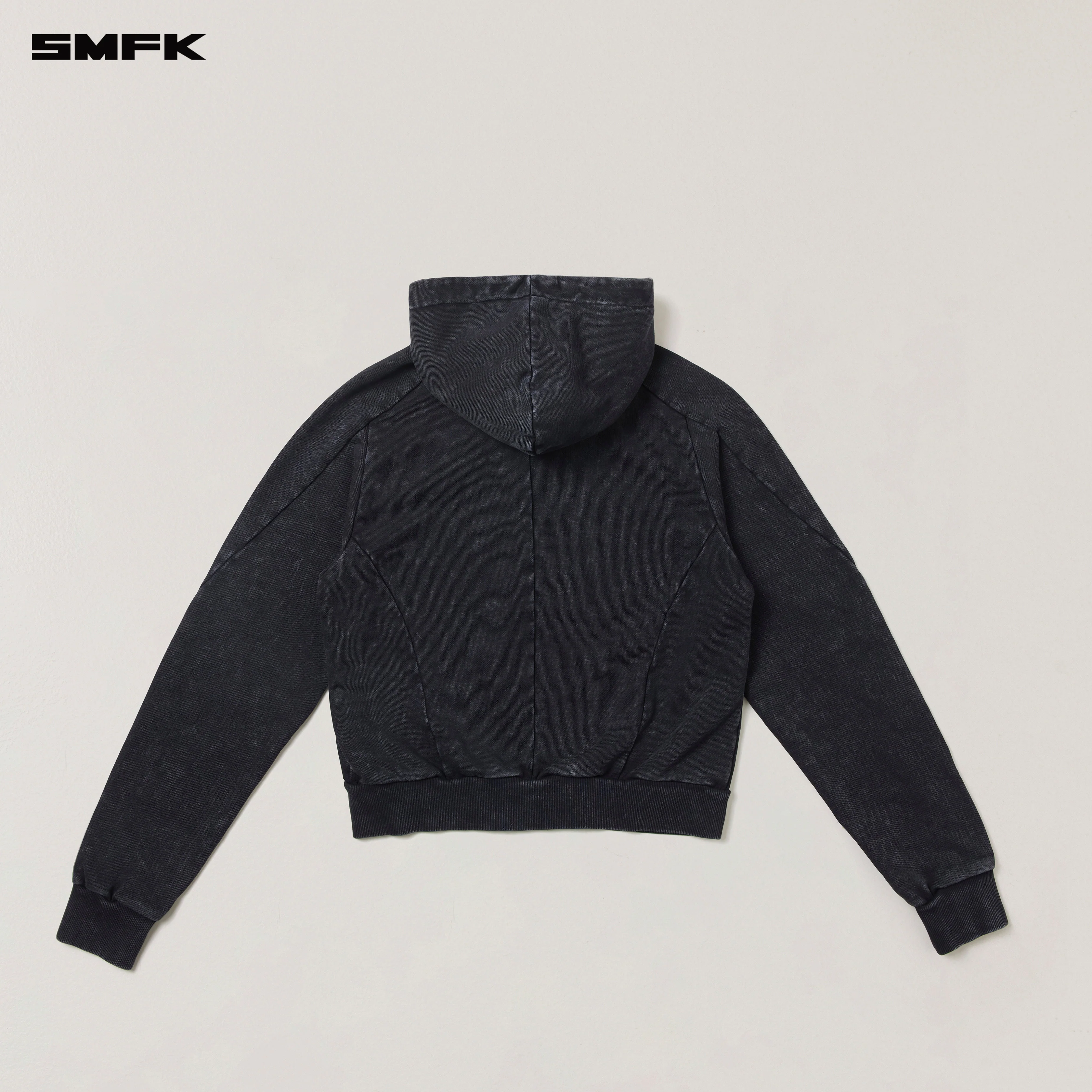 VINTAGE-SAVAGE SPORTS HOODIE/FADE DYE VANISH BLACK - Image 6