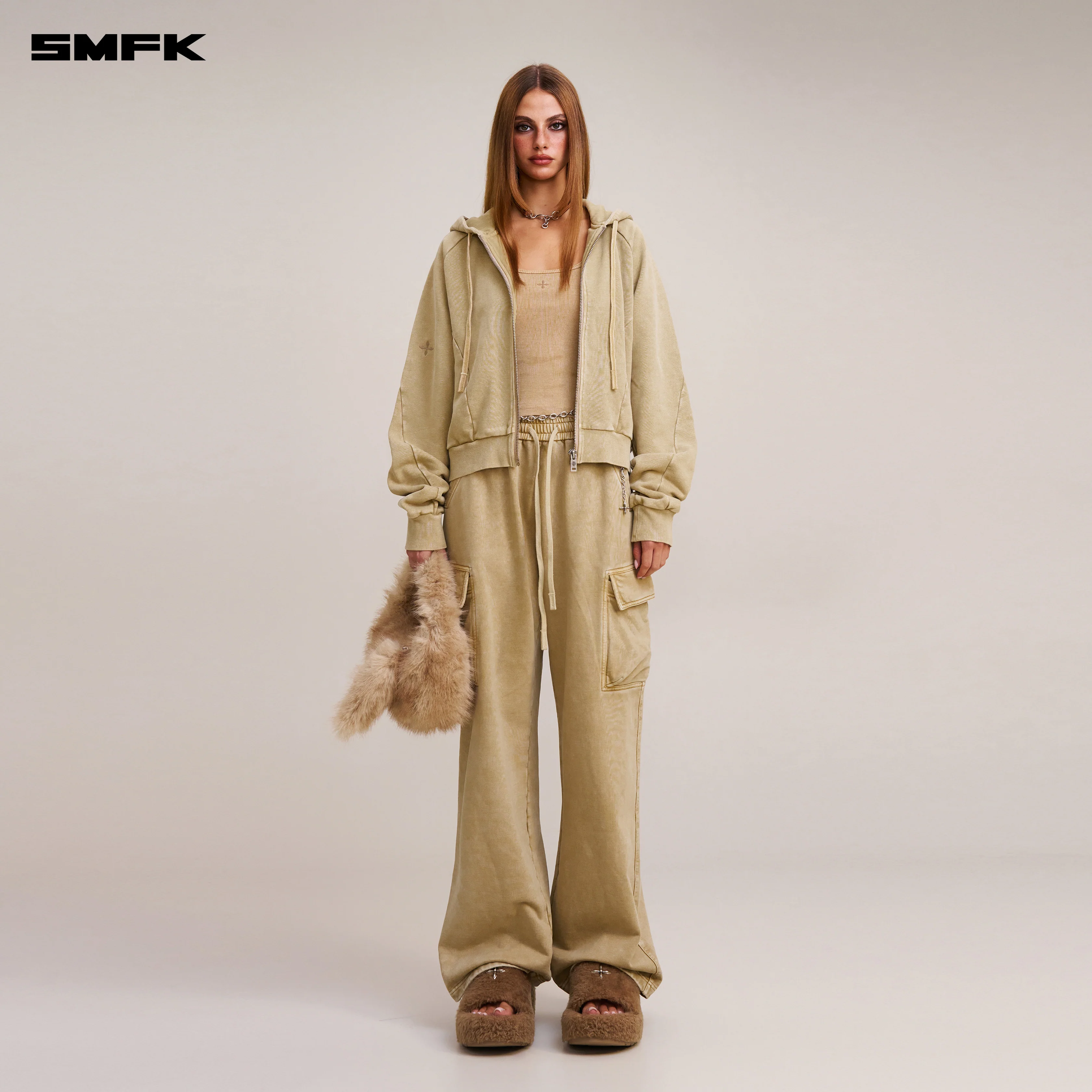 VINTAGE-SAVAGE SPORTS HOODIE/FADE DYE VANISH SAND - Image 2