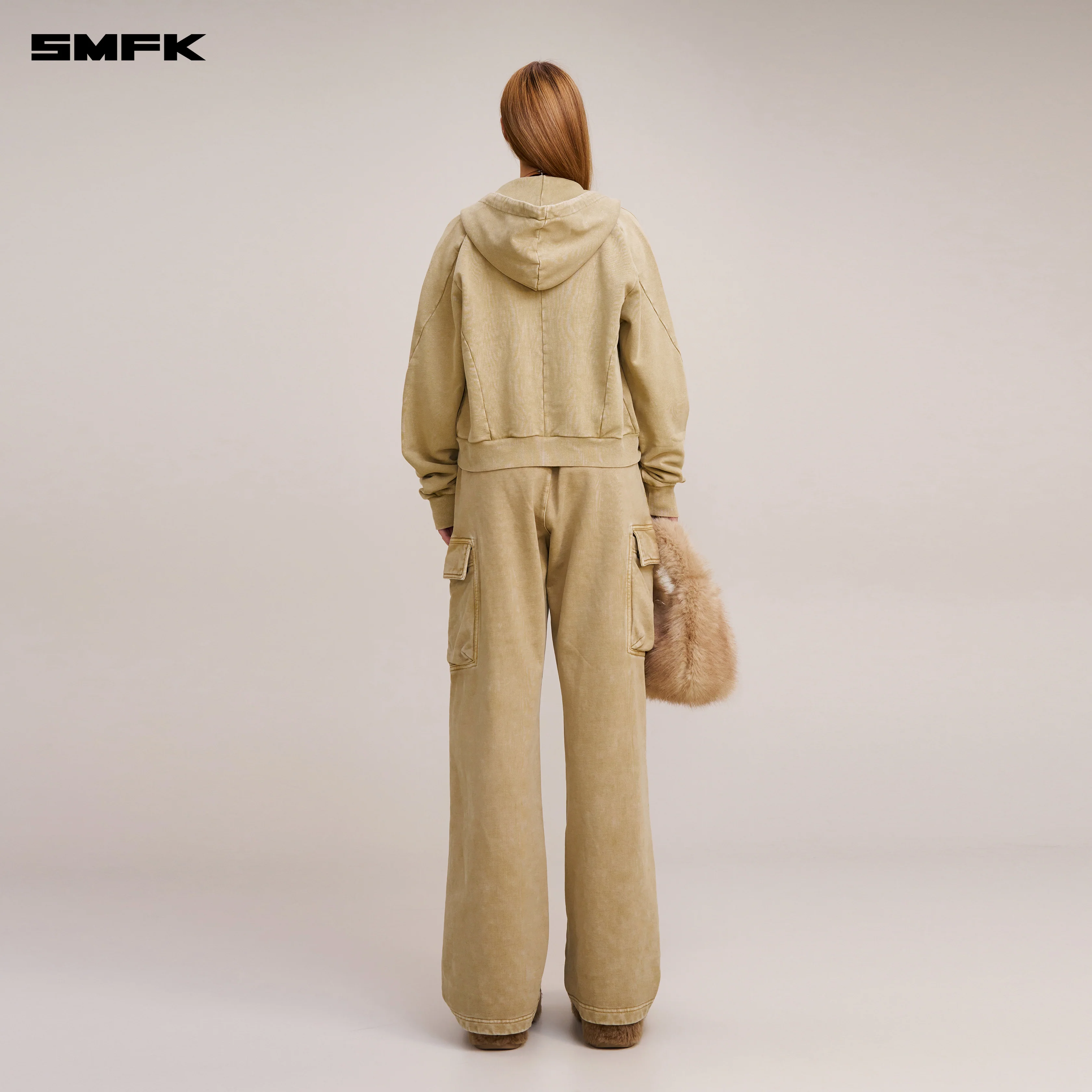 VINTAGE-SAVAGE SPORTS HOODIE/FADE DYE VANISH SAND - Image 3