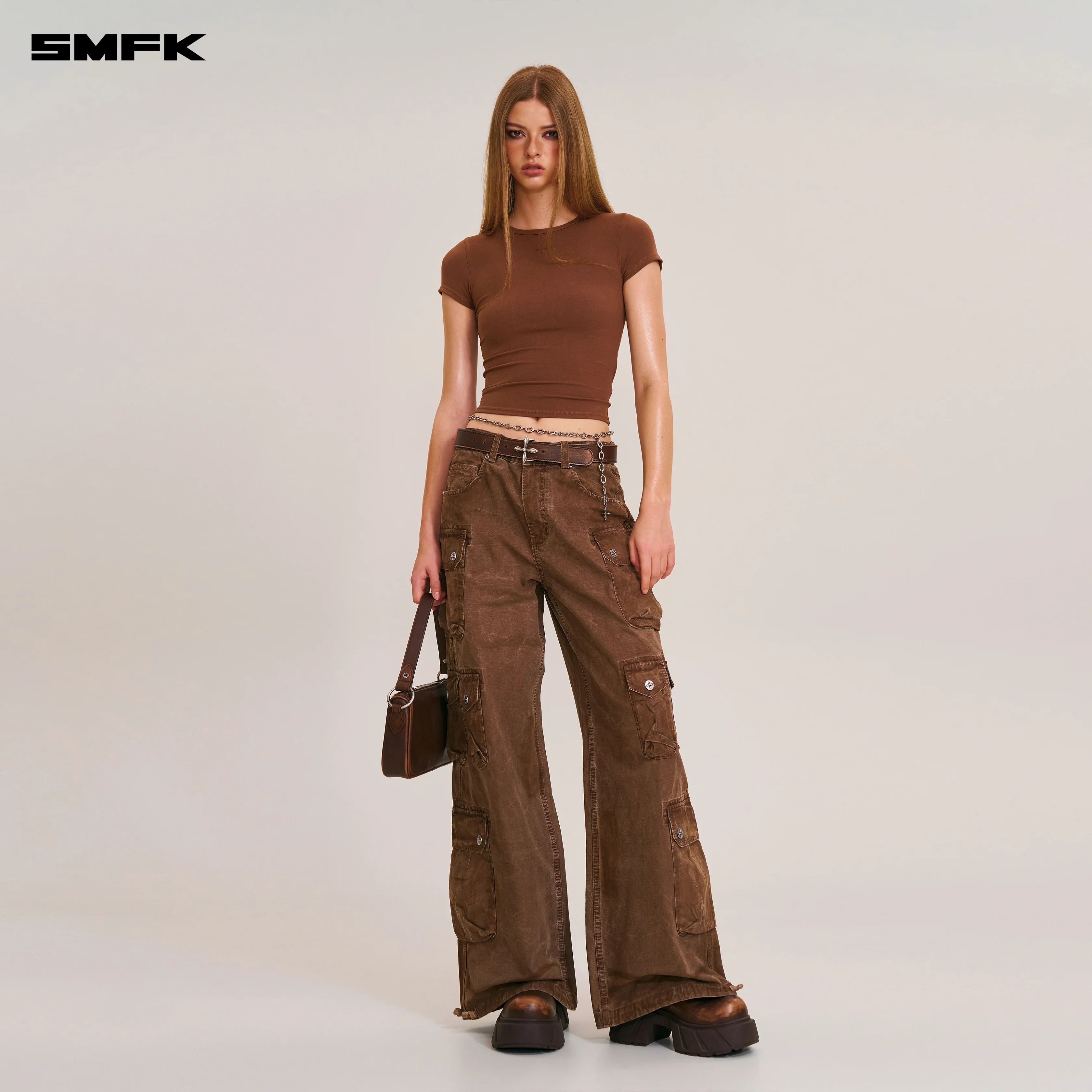 VINTAGE STORM FADE BODY TEE WILD BROWN - Image 4