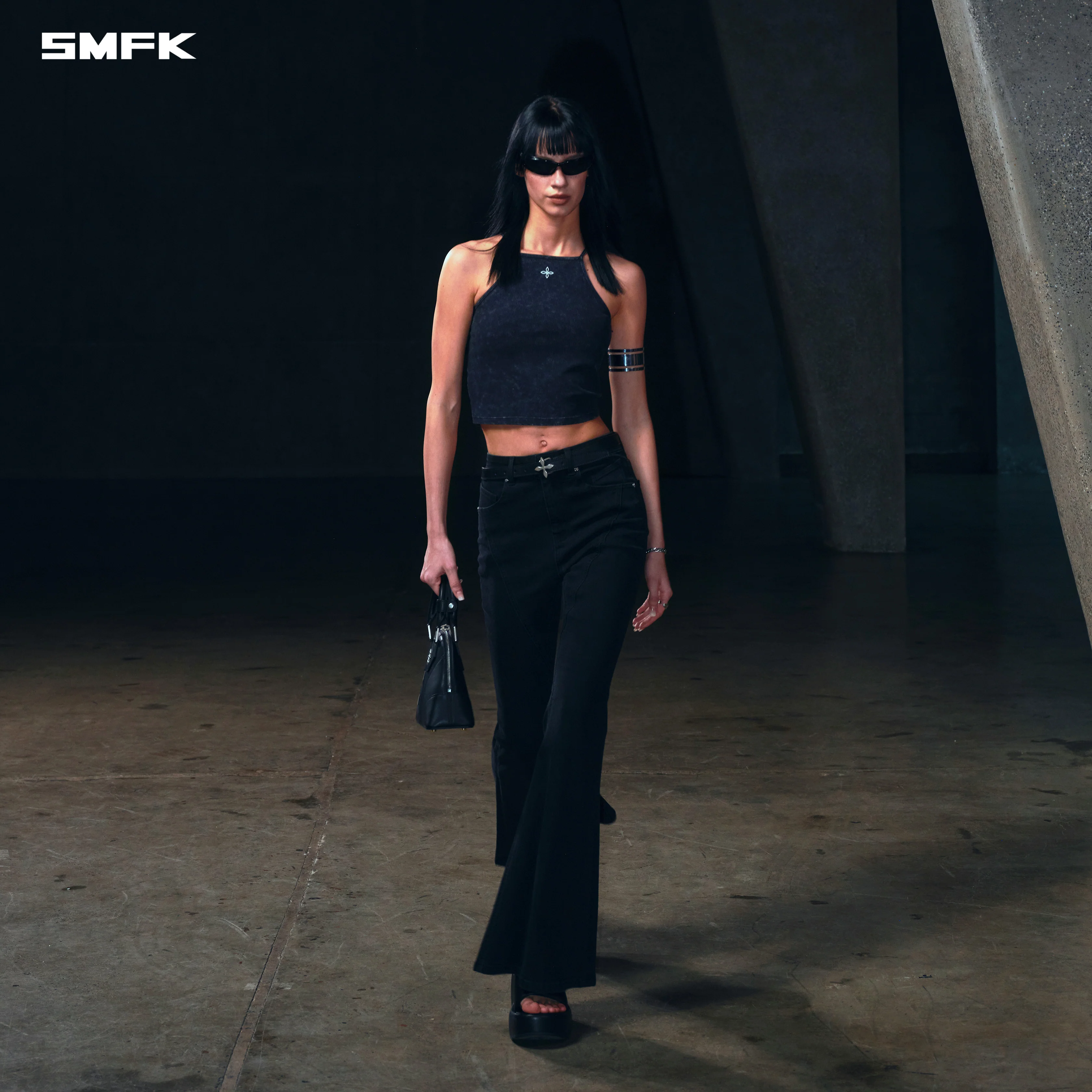 VINTAGE STORM FADE FLAT CAMISOLE/FADE DYE VANISH BLACK - Image 2