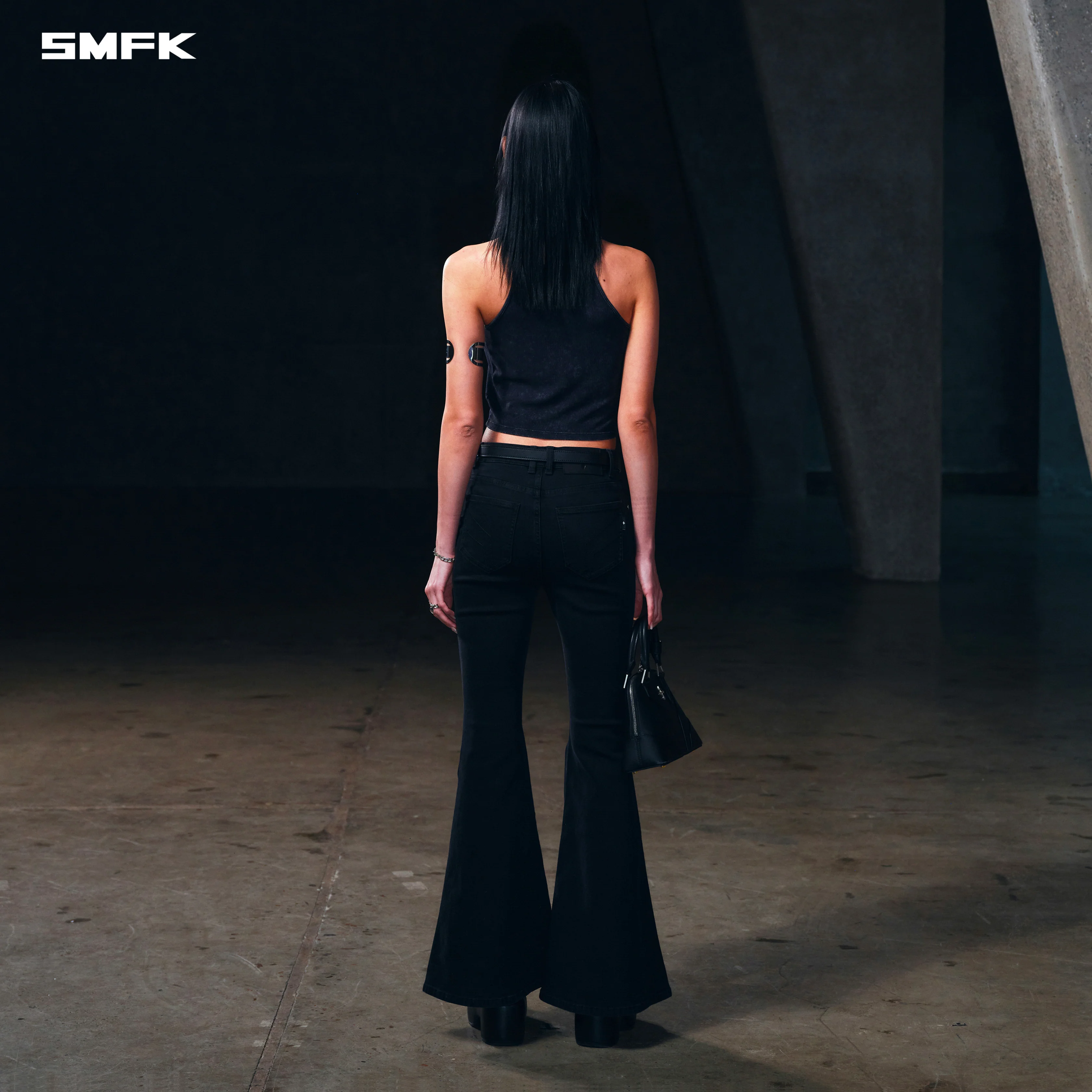 VINTAGE STORM FADE FLAT CAMISOLE/FADE DYE VANISH BLACK - Image 3