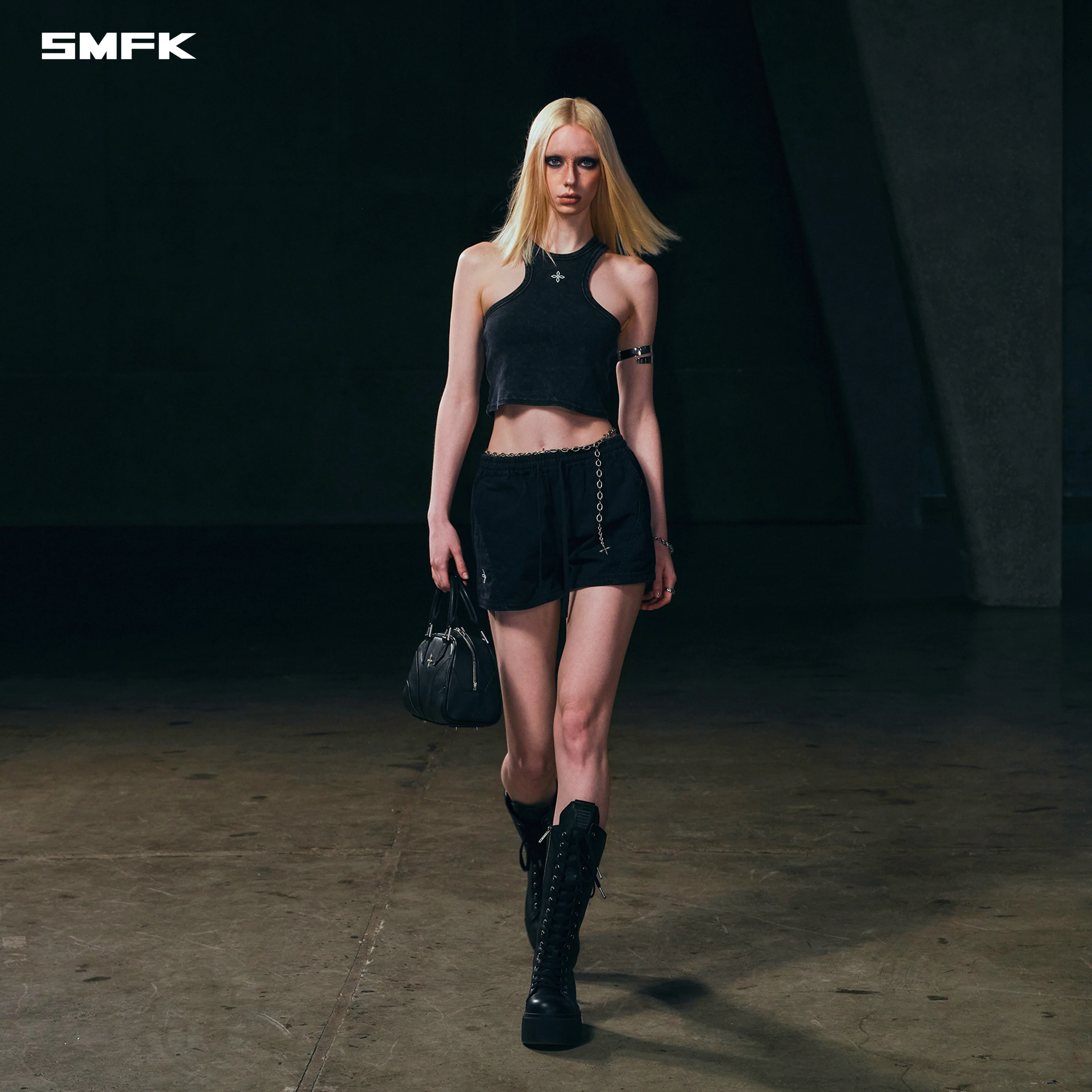 VINTAGE STORM FADE GYM TANK/FADE DYE VANISH BLACK - Image 2