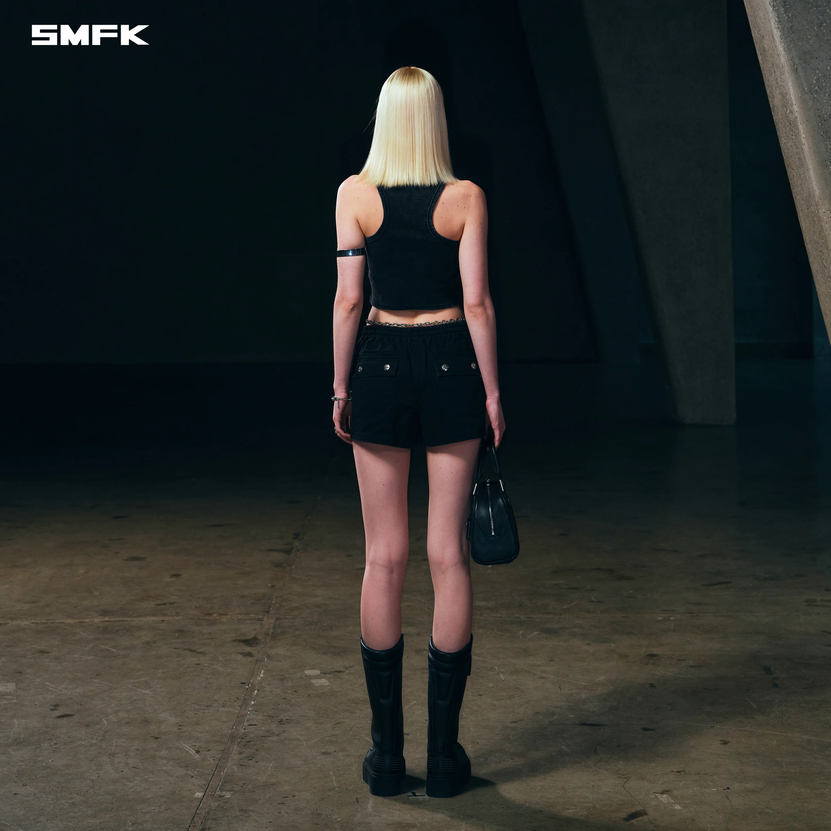 VINTAGE STORM FADE GYM TANK/FADE DYE VANISH BLACK - Image 3