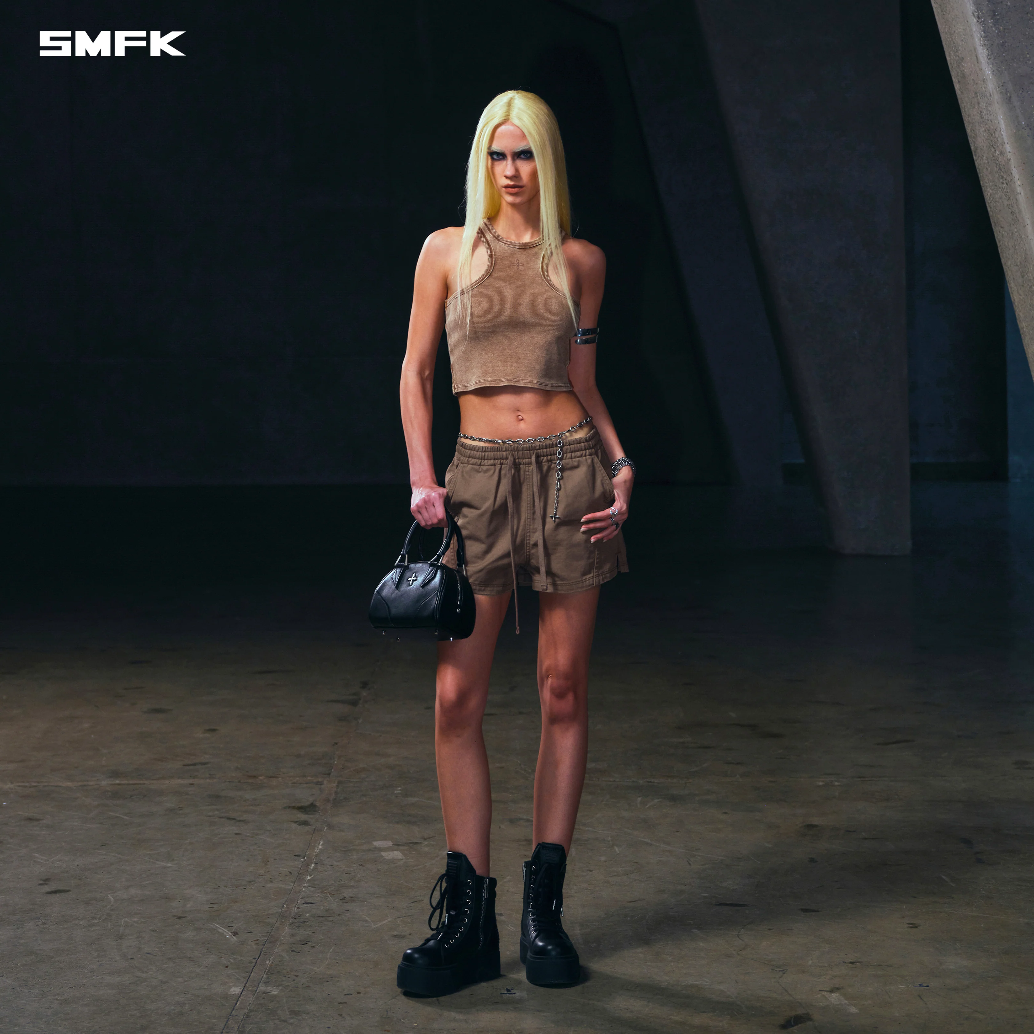 VINTAGE STORM FADE GYM TANK/FADE DYE VANISH BROWN - Image 4
