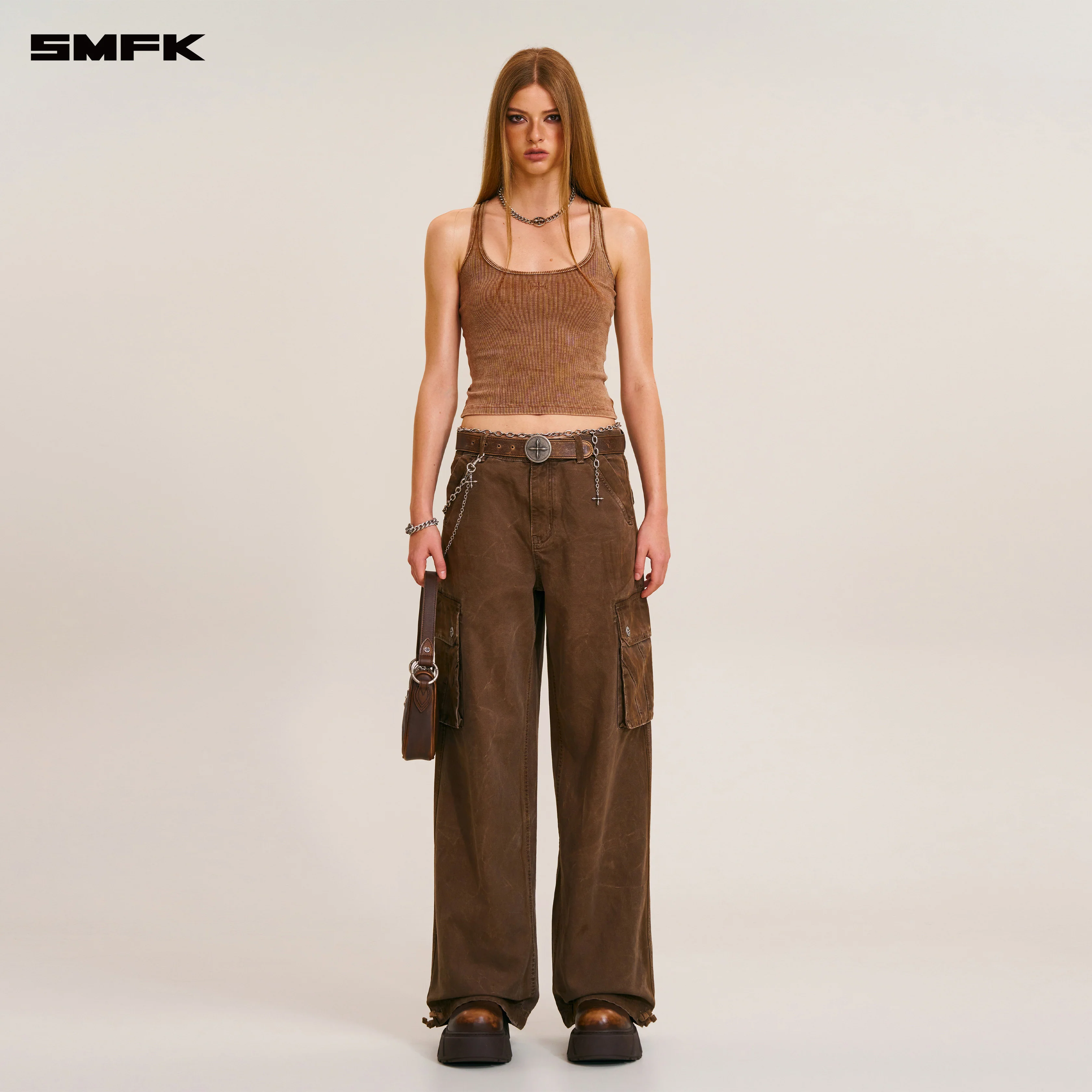 VINTAGE STORM FADE RIDER TANK/FADE DYE VANISH BROWN - Image 2