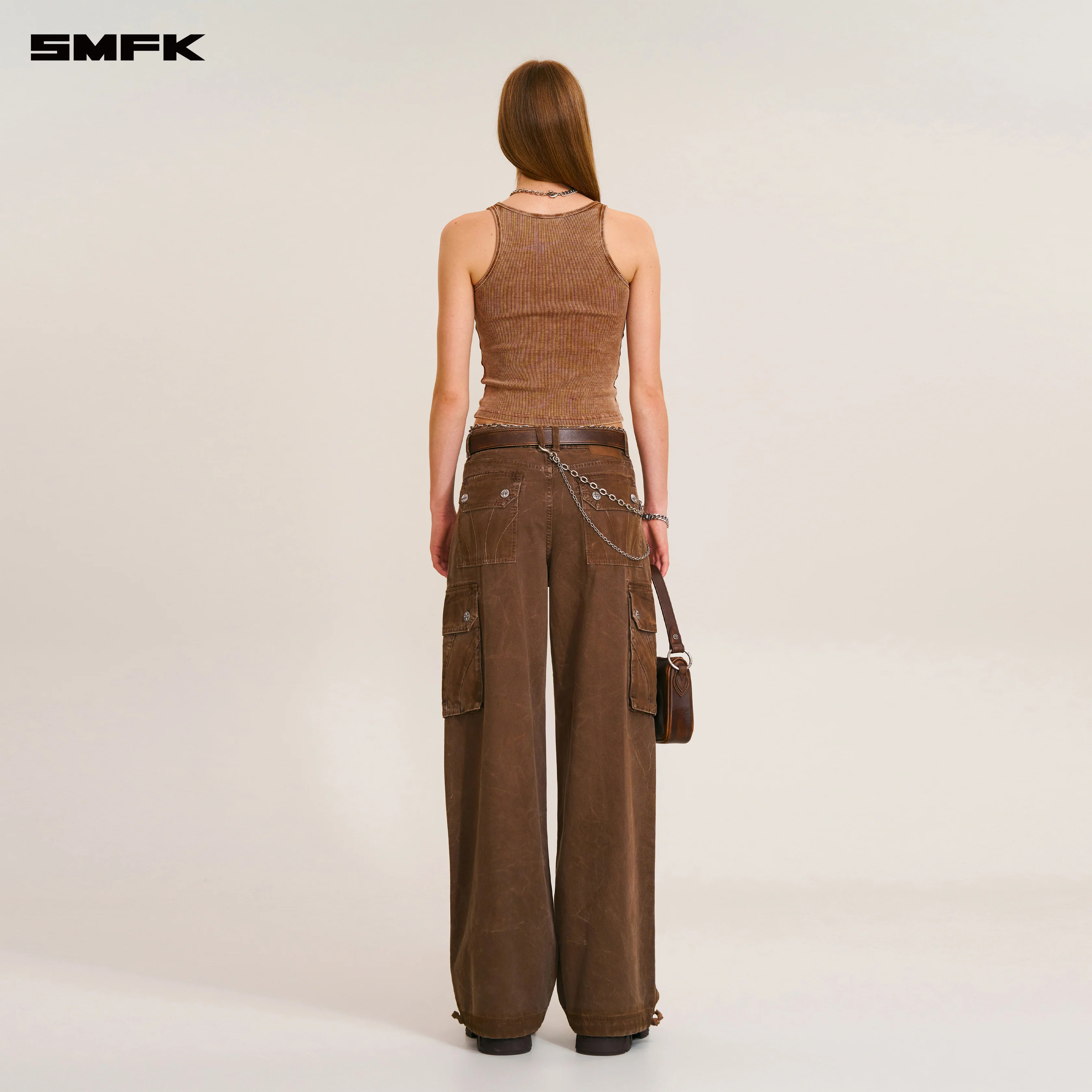 VINTAGE STORM FADE RIDER TANK/FADE DYE VANISH BROWN - Image 3