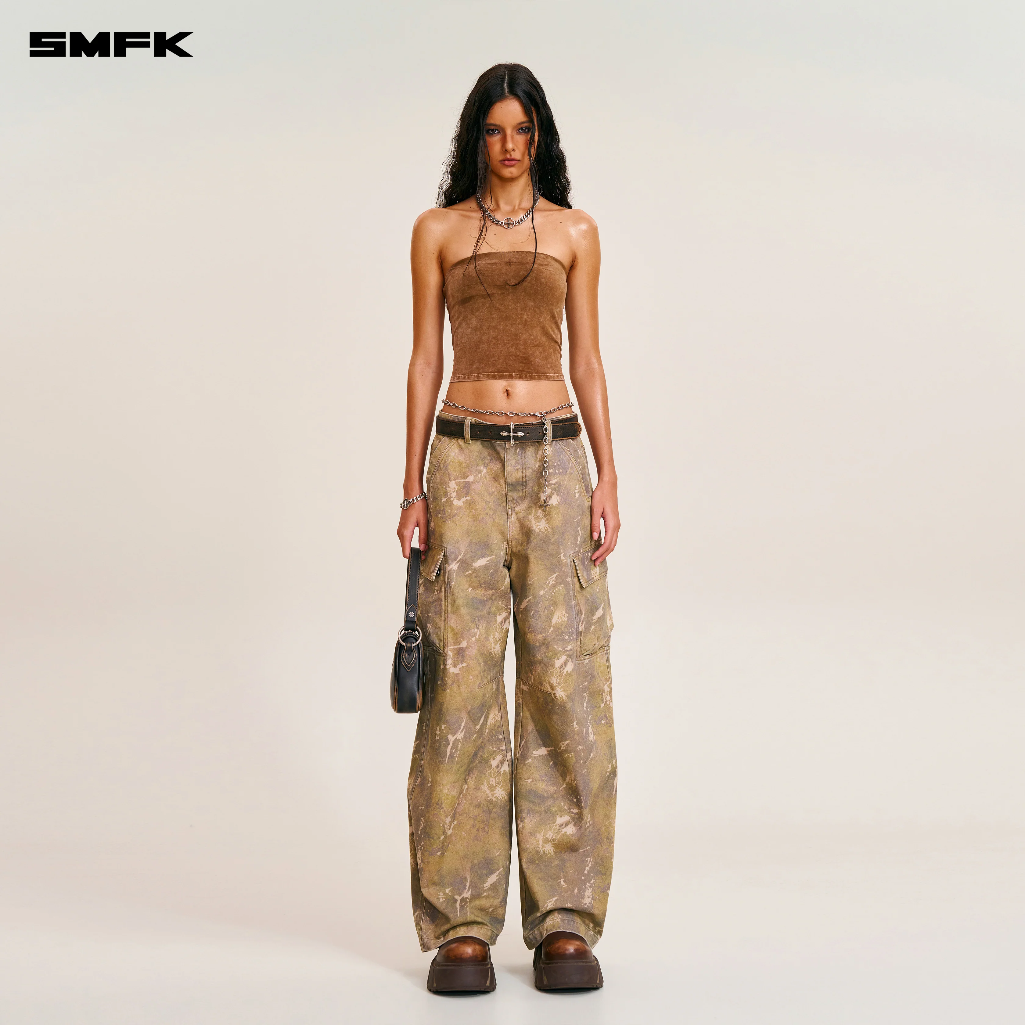 VINTAGE-STORM ONE CUT ARC CARGO PANTS/FADE DYE HURRICANE CAMOUFLAGE