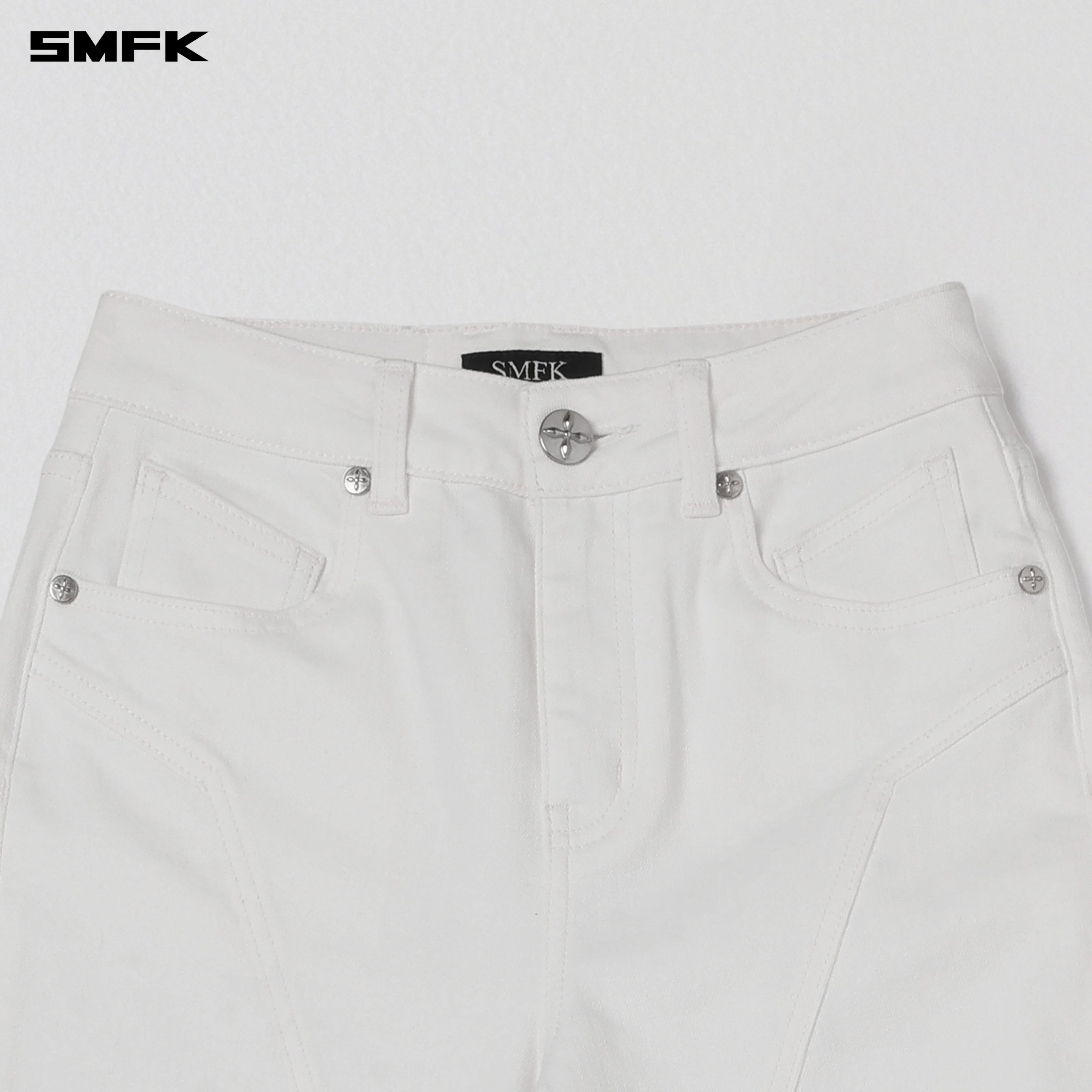 WILD HURRICANE FLARED DENIM PANTS/E-COTTON CLOUD WHITE - Image 7