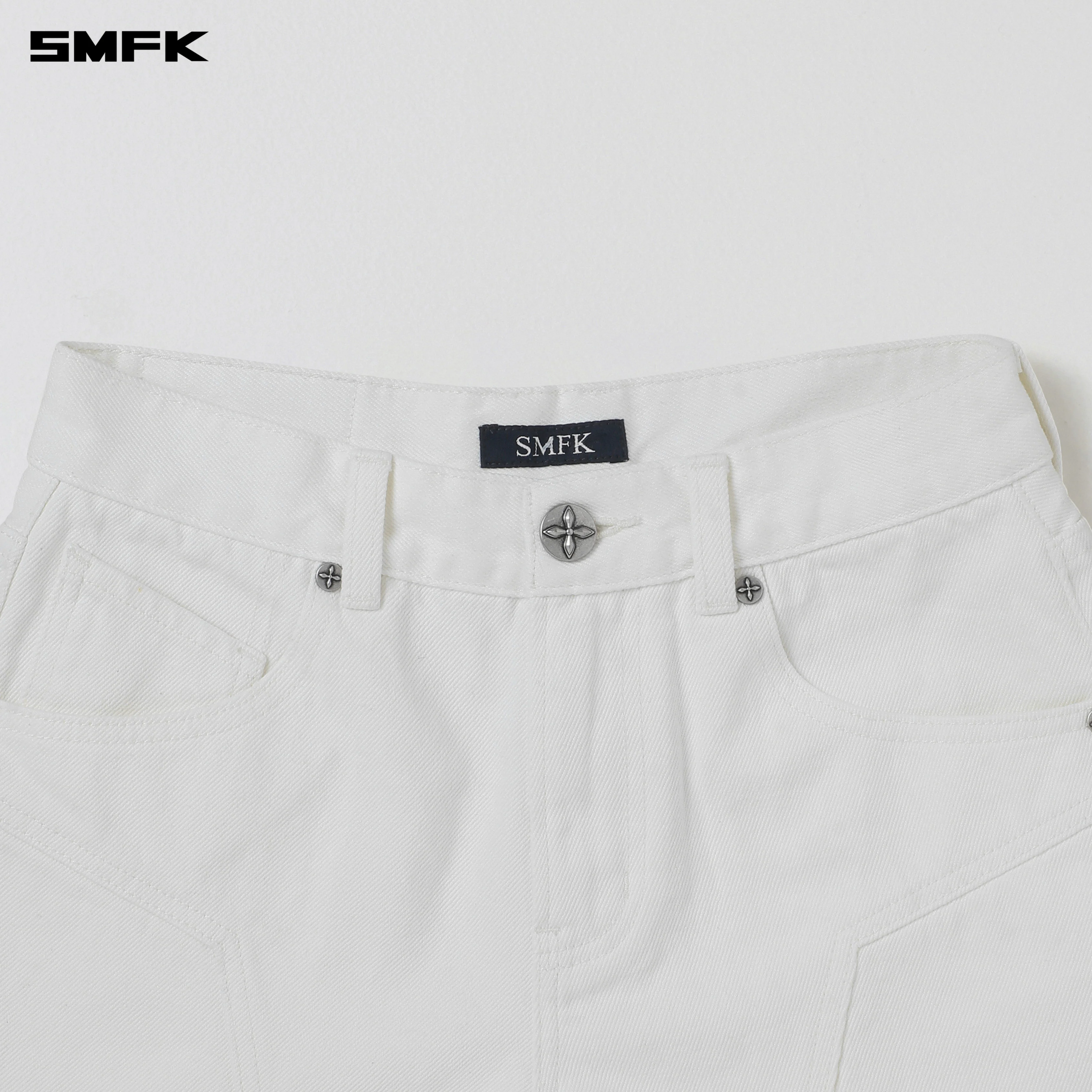 WILD MIRAGE DENIM SHORTS-LOW/COTTON SNOW MOUNTAIN WHITE - Image 7