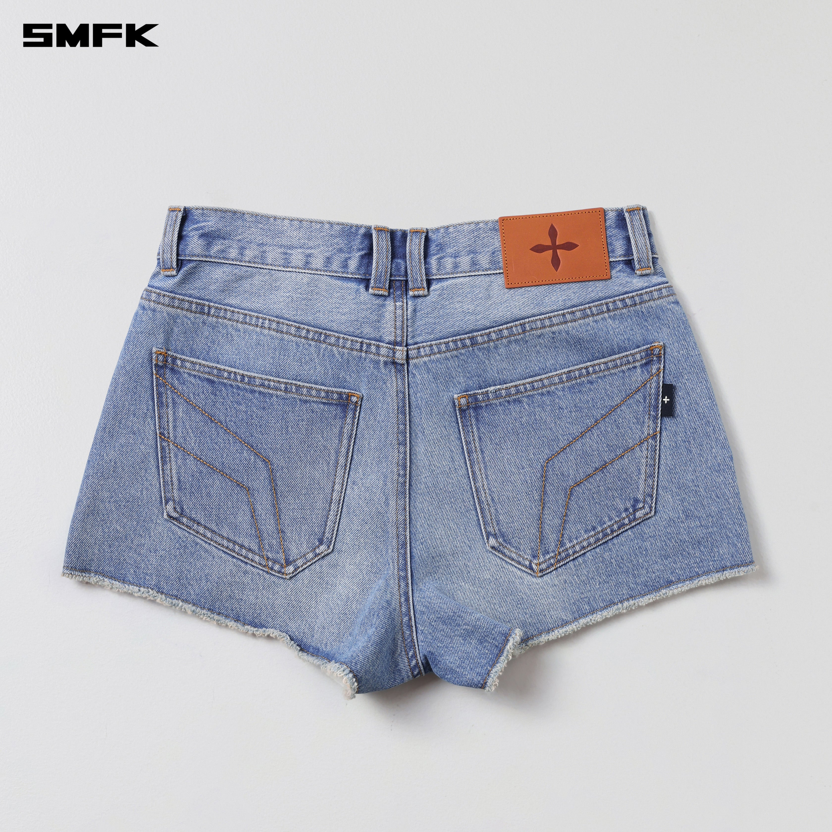 WILD MIRAGE DENIM SHORTS-LOW/COTTON WILD BLUE - Image 6